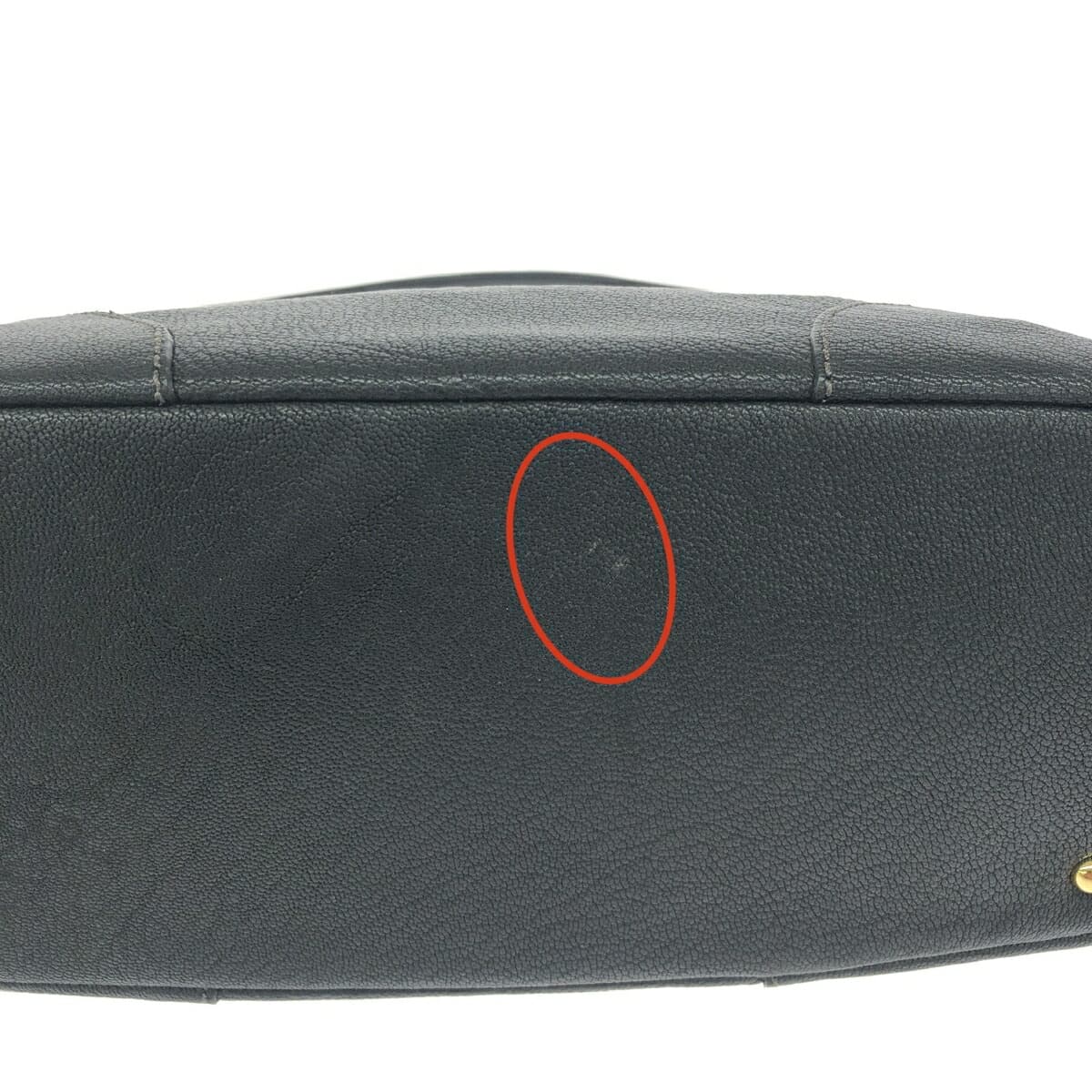 ROBERTA DI CAMERINO Roberta di Camerino Rane Bag Good Condition R Logo Embossed / Leather Black Ladies 7