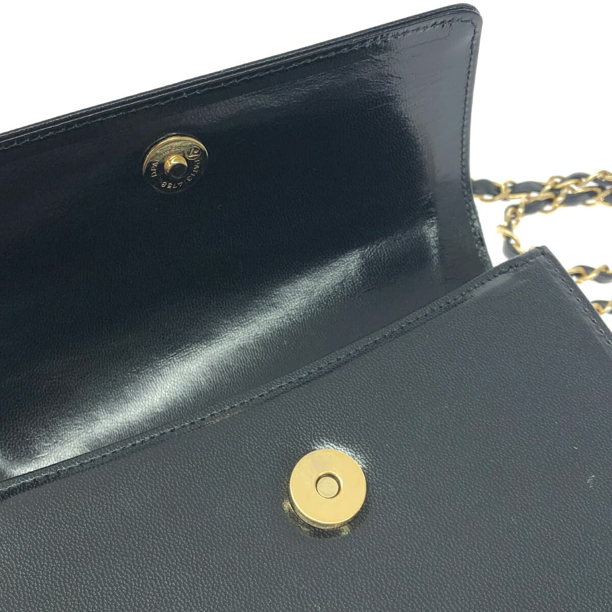 HANAE MORI Shoulder Bag HM Logo / Leather Black Ladies 5