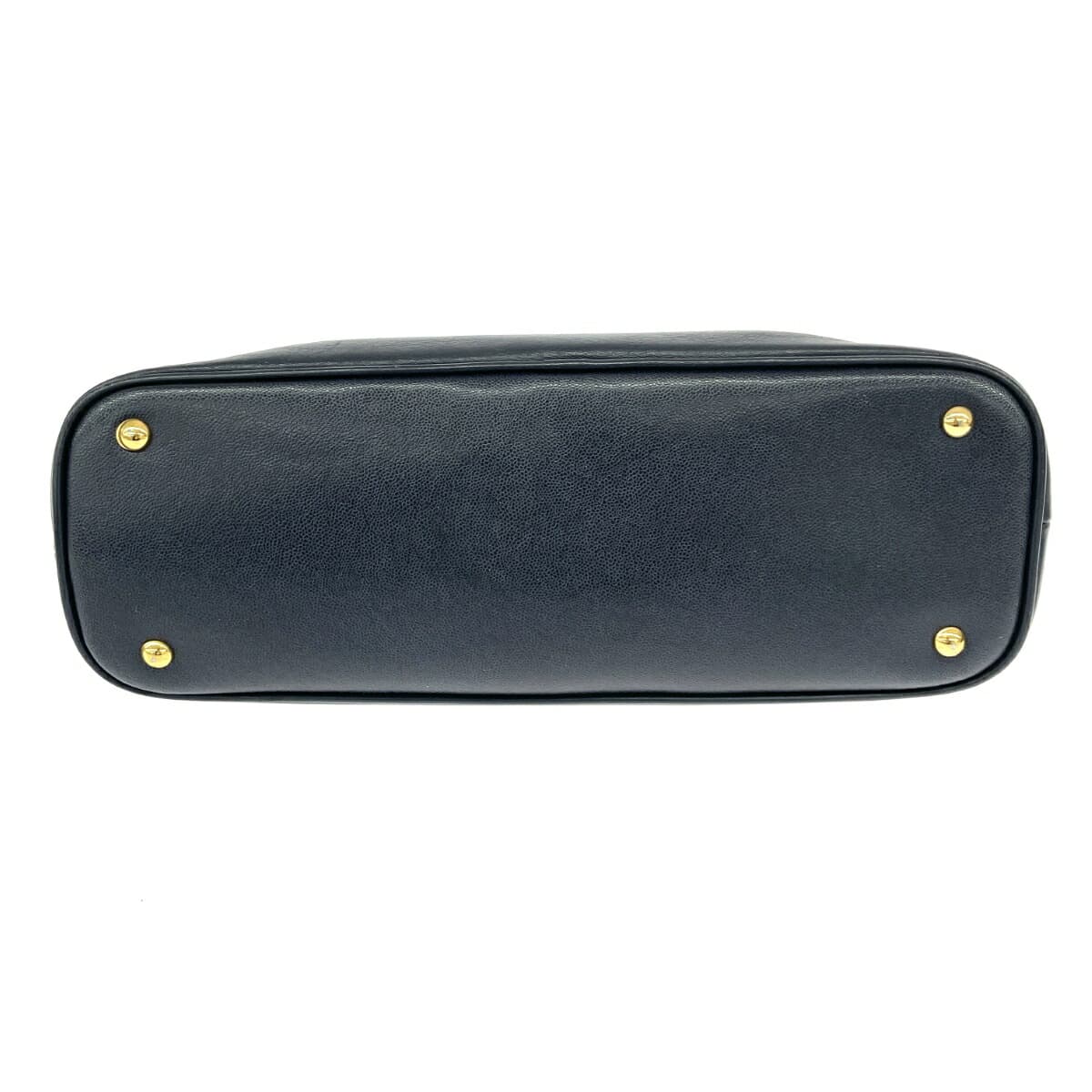 Marie Claire tote bag, leather, navy, women's 5