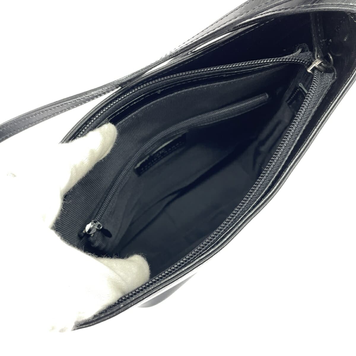 Yukiko Hanai One Shoulder Bag Leather Black Women's 6