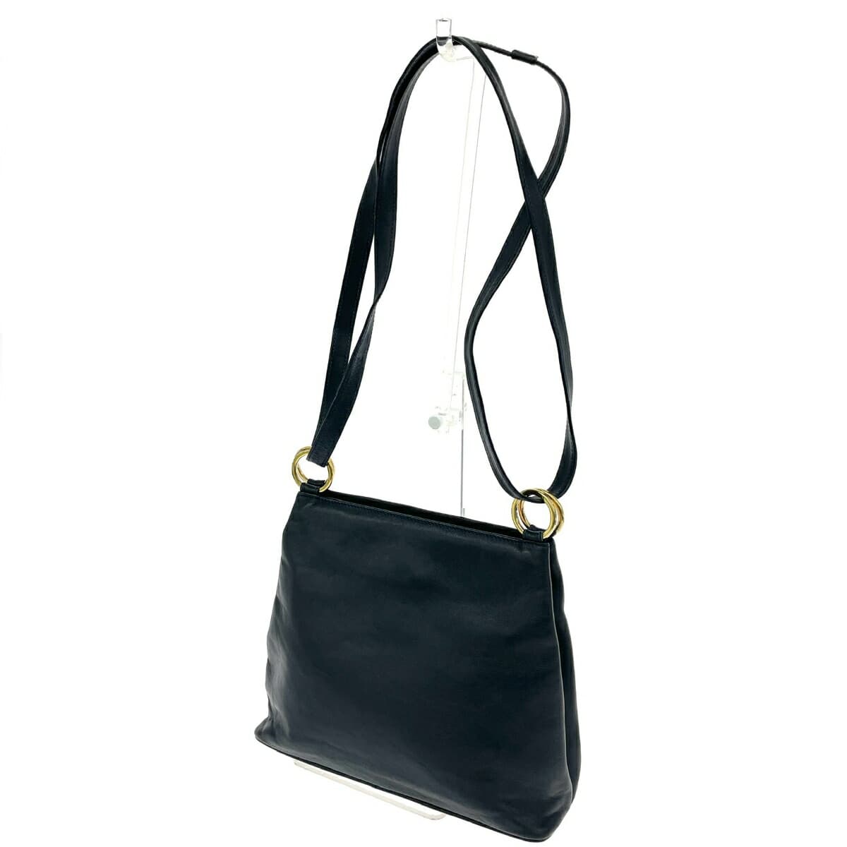 Paloma Picaso Shoulder Tote Bag Logo Leather Black Ladies 3