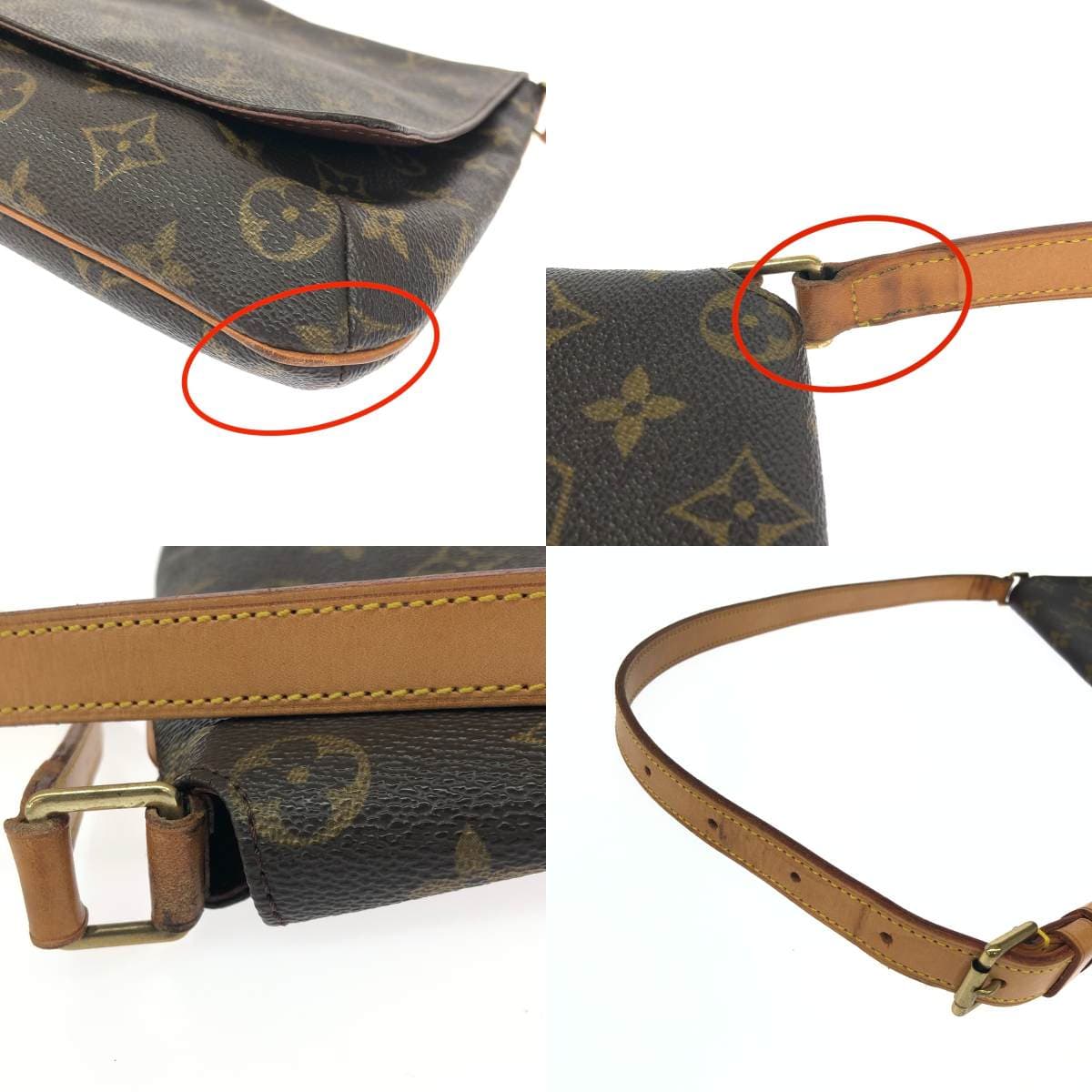 LOUIS VUITTON Musette Salsa/Short Monogram M51258 Brown Ladies 10