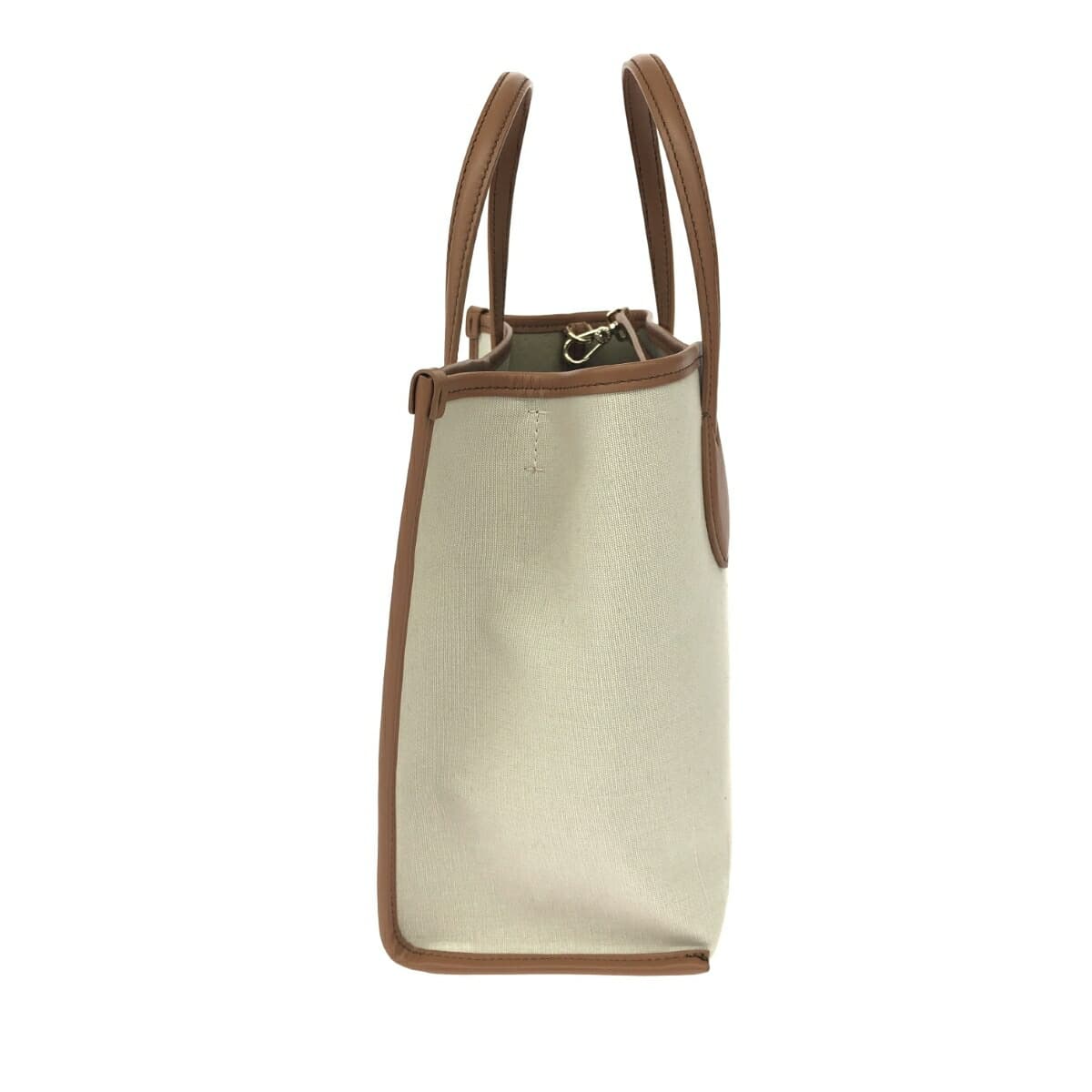 FURLA 2WAY Bag in Excellent Condition TONI BRANDY/MAGO NAGASAKA/Canvas Brown/Beige for Women 2