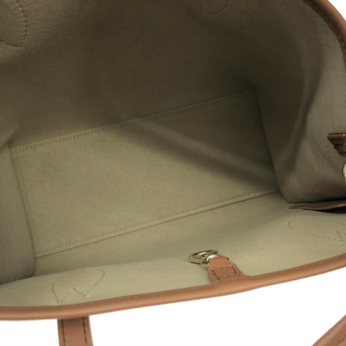 FURLA 2WAY Bag in Excellent Condition TONI BRANDY/MAGO NAGASAKA/Canvas Brown/Beige for Women 5