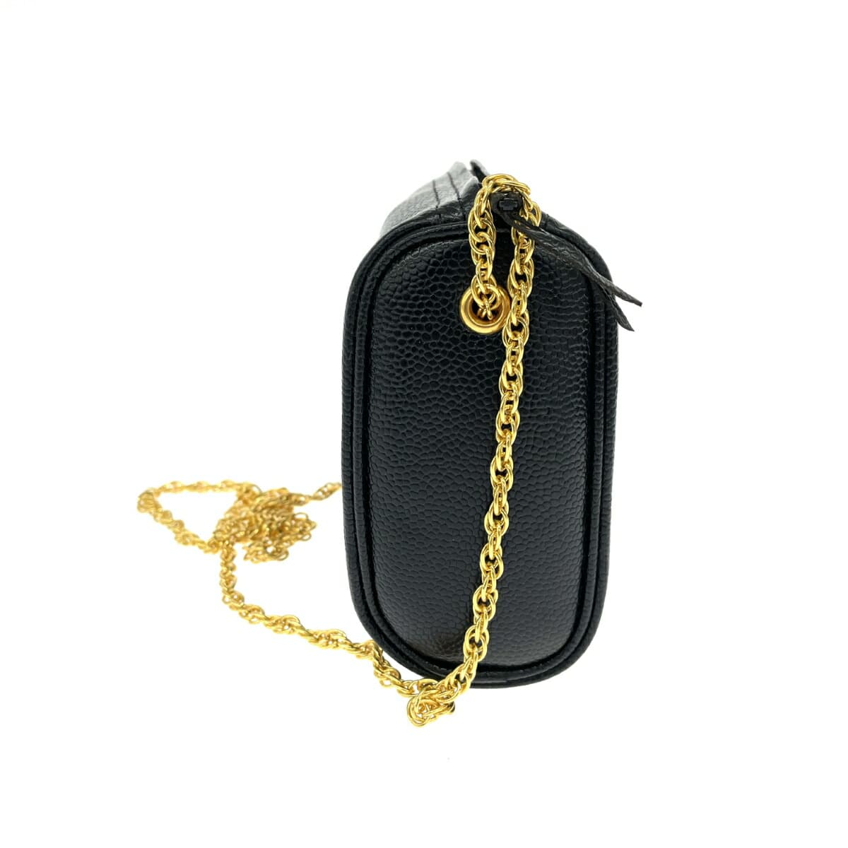 NINA RICCI Nina Ricci Chain Mini Shoulder Bag NR Logo Ribbon PVC Black Women's 2