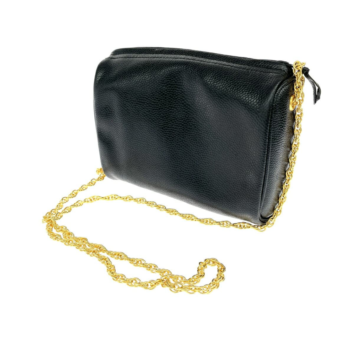 NINA RICCI Nina Ricci Chain Mini Shoulder Bag NR Logo Ribbon PVC Black Women's 3