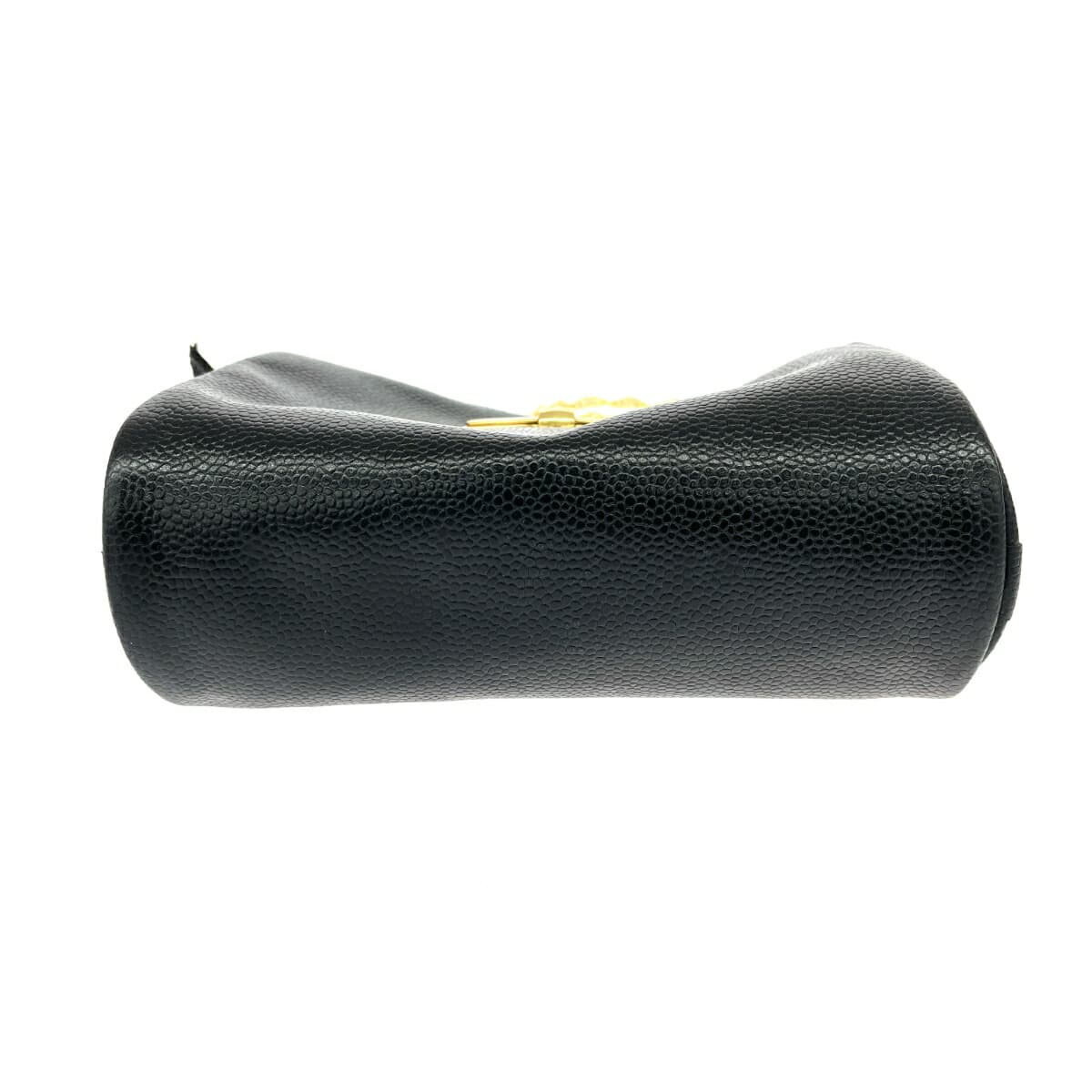 NINA RICCI Nina Ricci Chain Mini Shoulder Bag NR Logo Ribbon PVC Black Women's 4