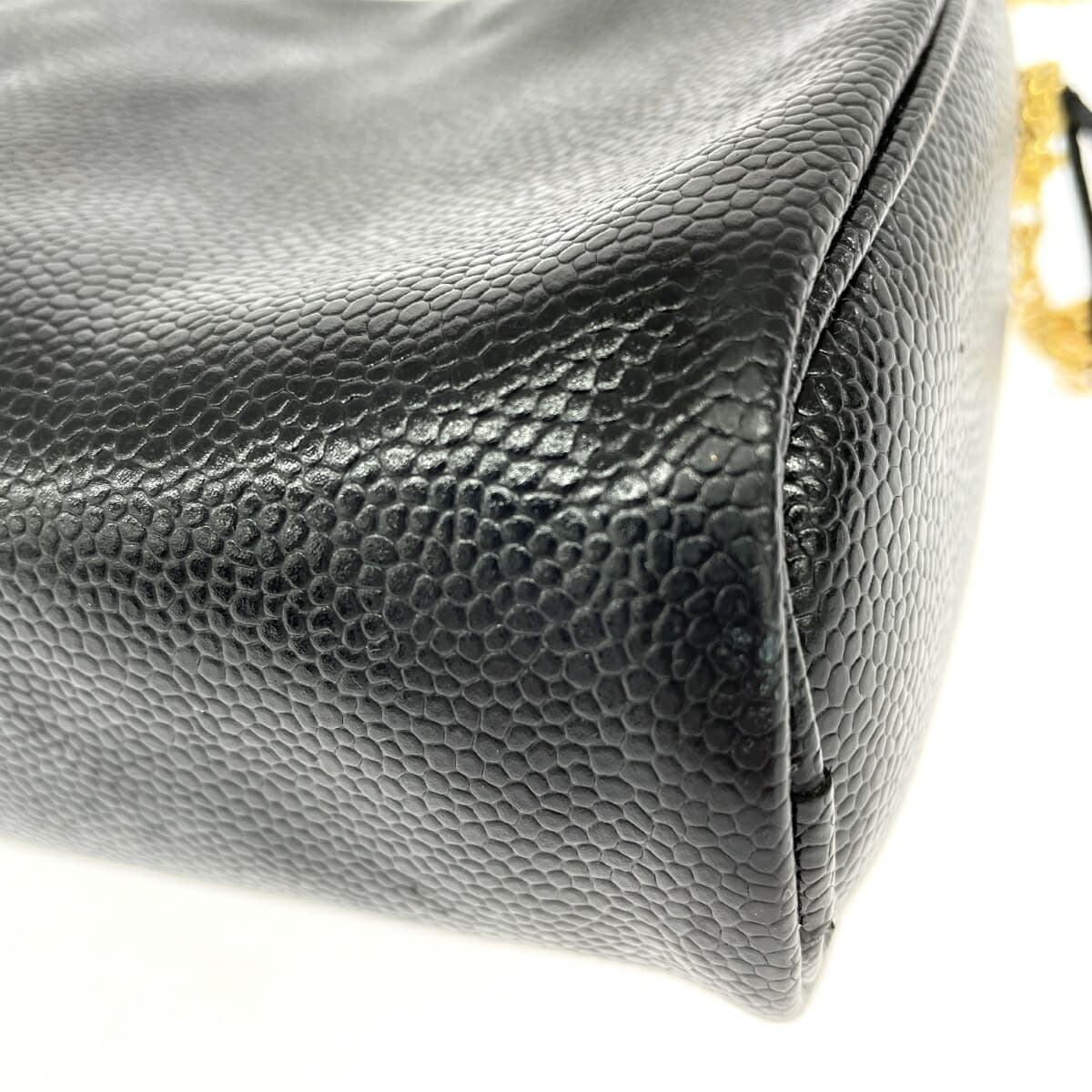 NINA RICCI Nina Ricci Chain Mini Shoulder Bag NR Logo Ribbon PVC Black Women's 9