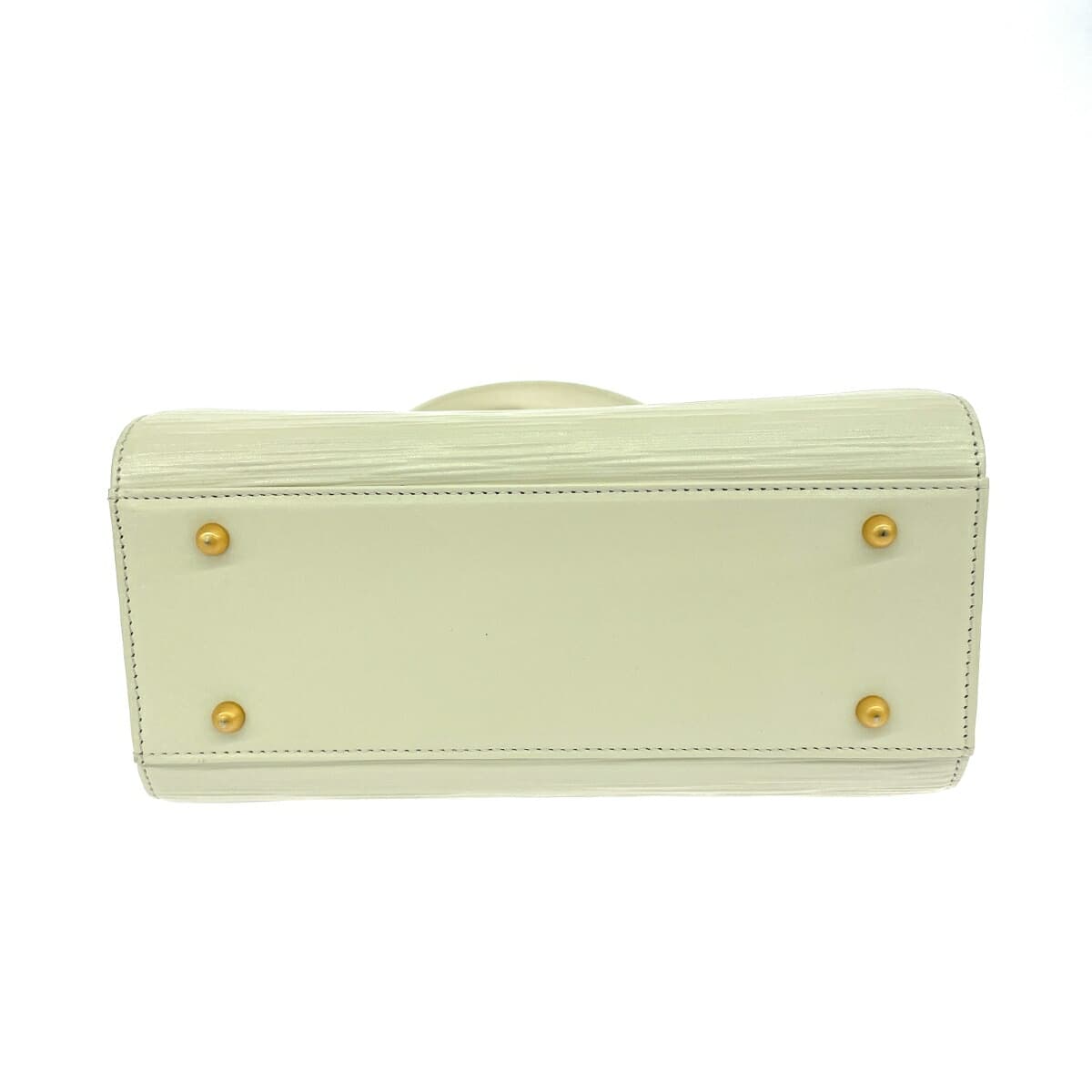 HANAE MORI Chain Tote Bag Good Condition Heart HM Logo Marble Embossed Leather Ivory White Ladies 5