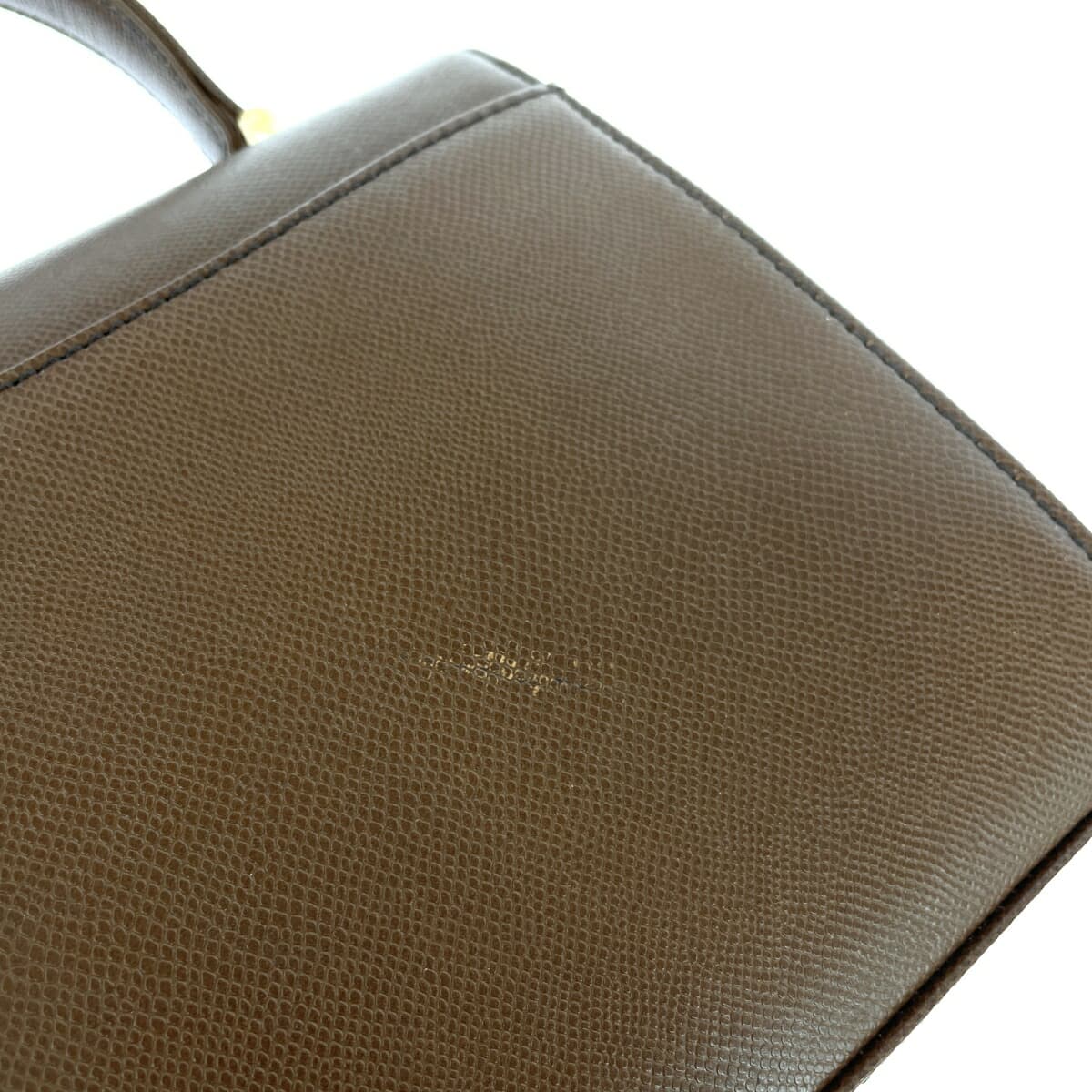 Emanuel Ungaro 2WAY Handbag Bamboo Tassel Logo Embossed Leather Brown Ladies 8