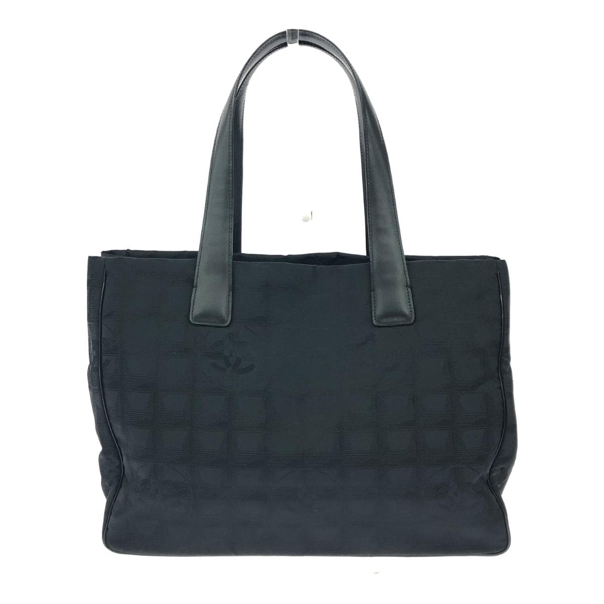 CHANEL Tote Bag MM Good Condition Neutral Travel Line/Nylon/Black A15991 Black Ladies