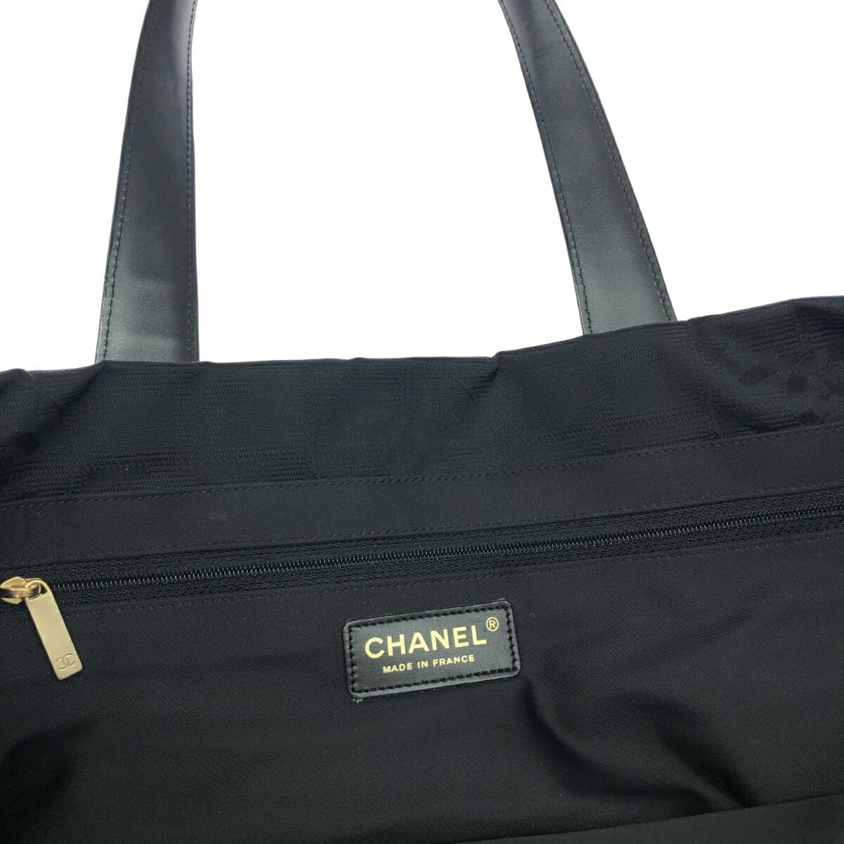 CHANEL Tote Bag MM Good Condition Neutral Travel Line/Nylon/Black A15991 Black Ladies 6