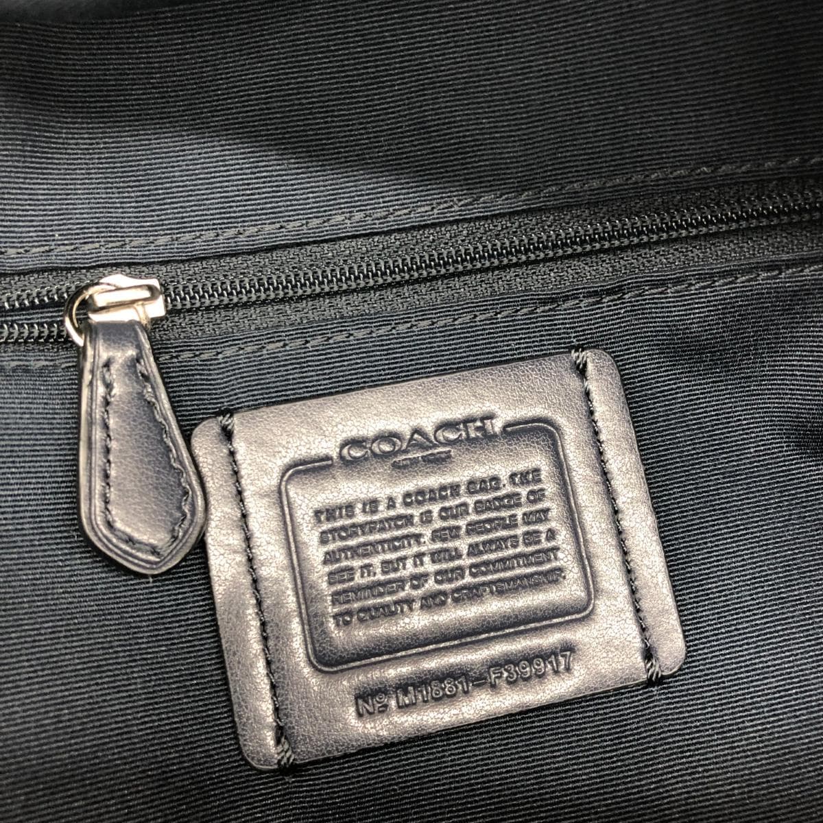 COACH Backpack Patchwork/Rhinestones/Denim x Leather Navy for Women 7