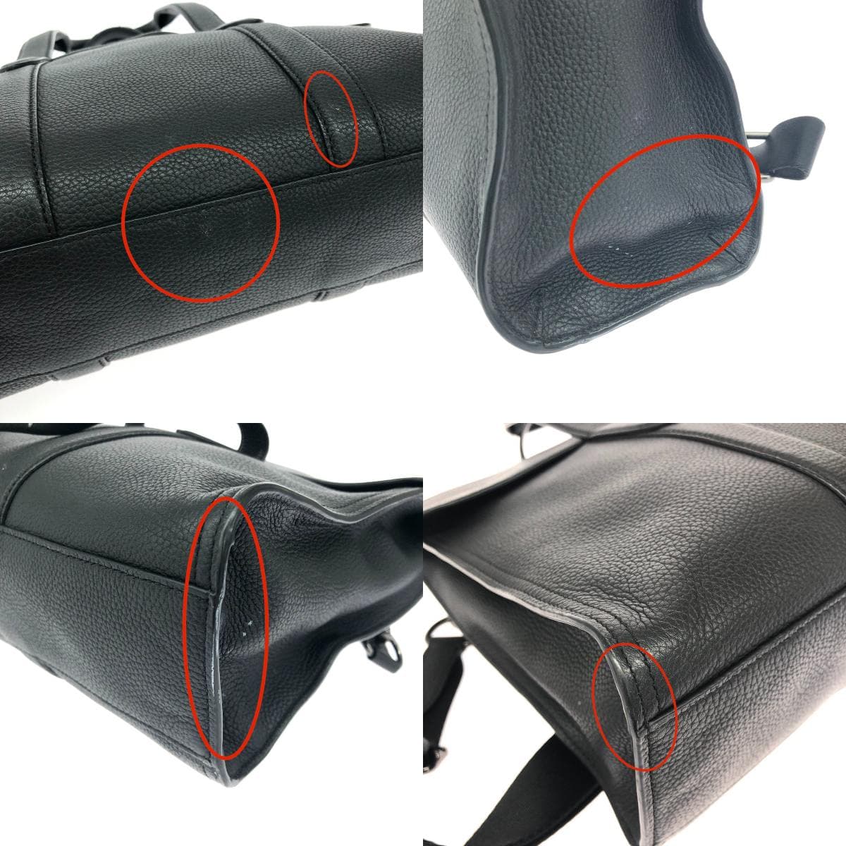 COACH 2WAY Bag Leather 58097 Black Men's 10