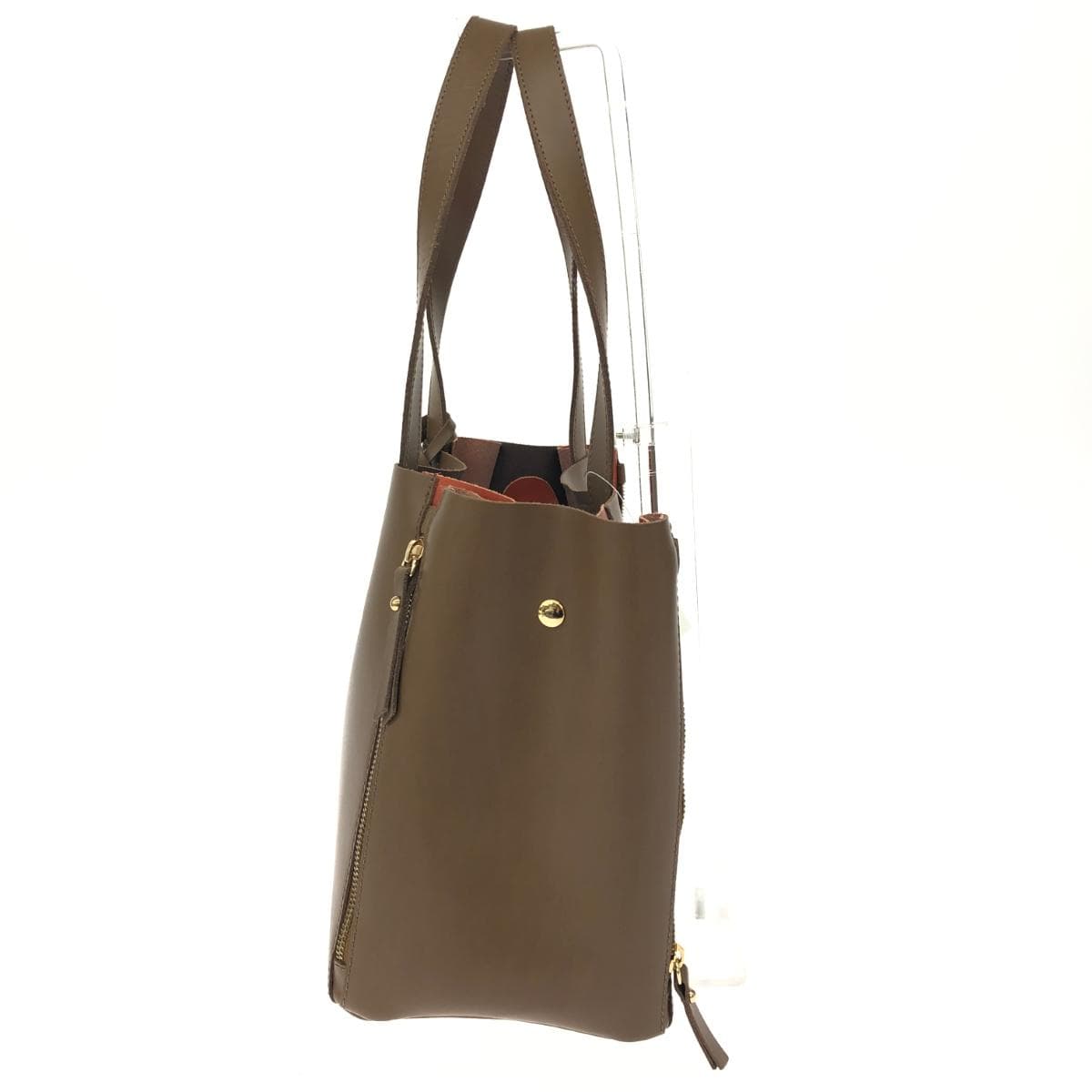 BARCOS Balcos Tote Bag in Excellent Condition Leather Brown for Women 2