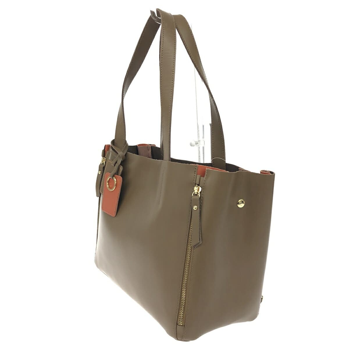 BARCOS Balcos Tote Bag in Excellent Condition Leather Brown for Women 3