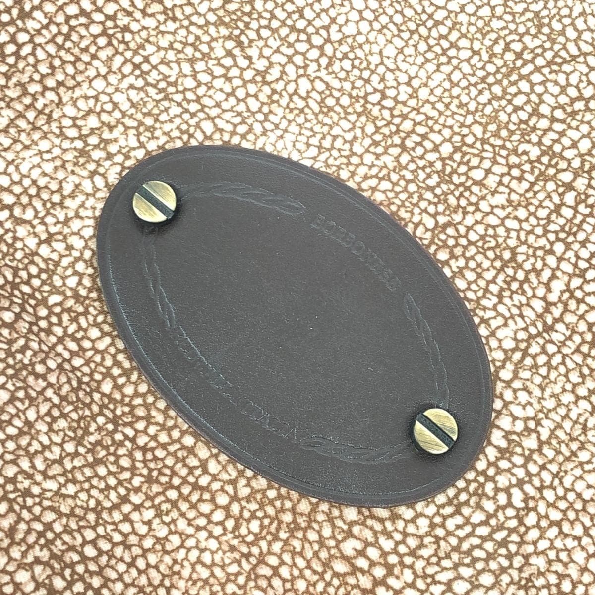 Borbonese Boston bag in good condition, quail pattern/nylon, brown, unisex 6