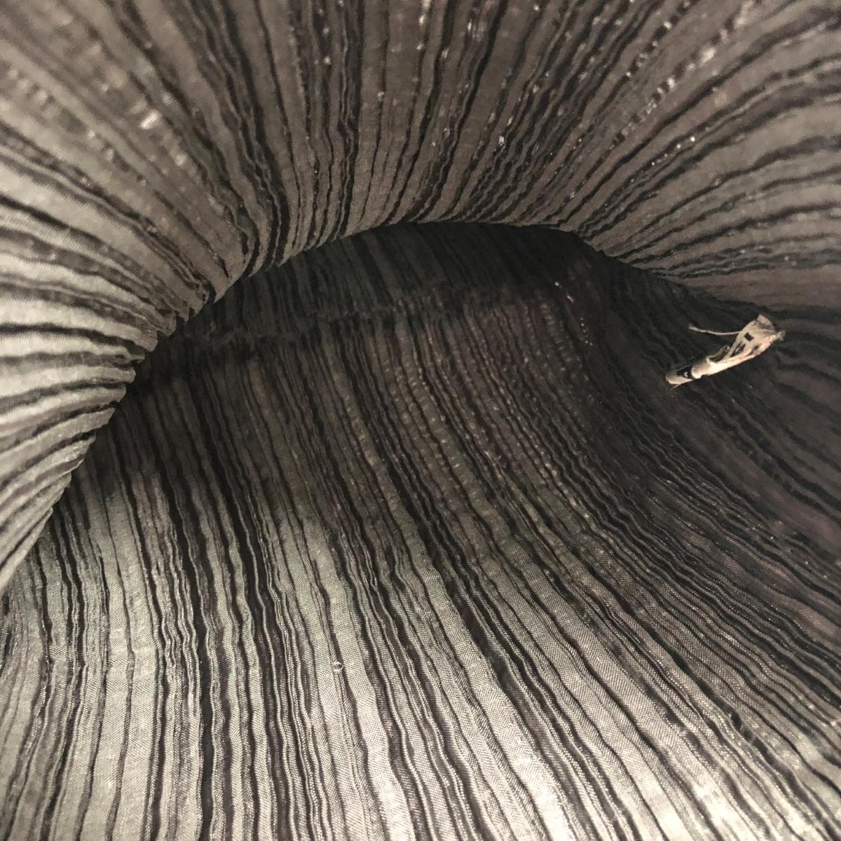 ISSEY MIYAKE Drawstring Bag Good Condition Pleats Gray Women's 4