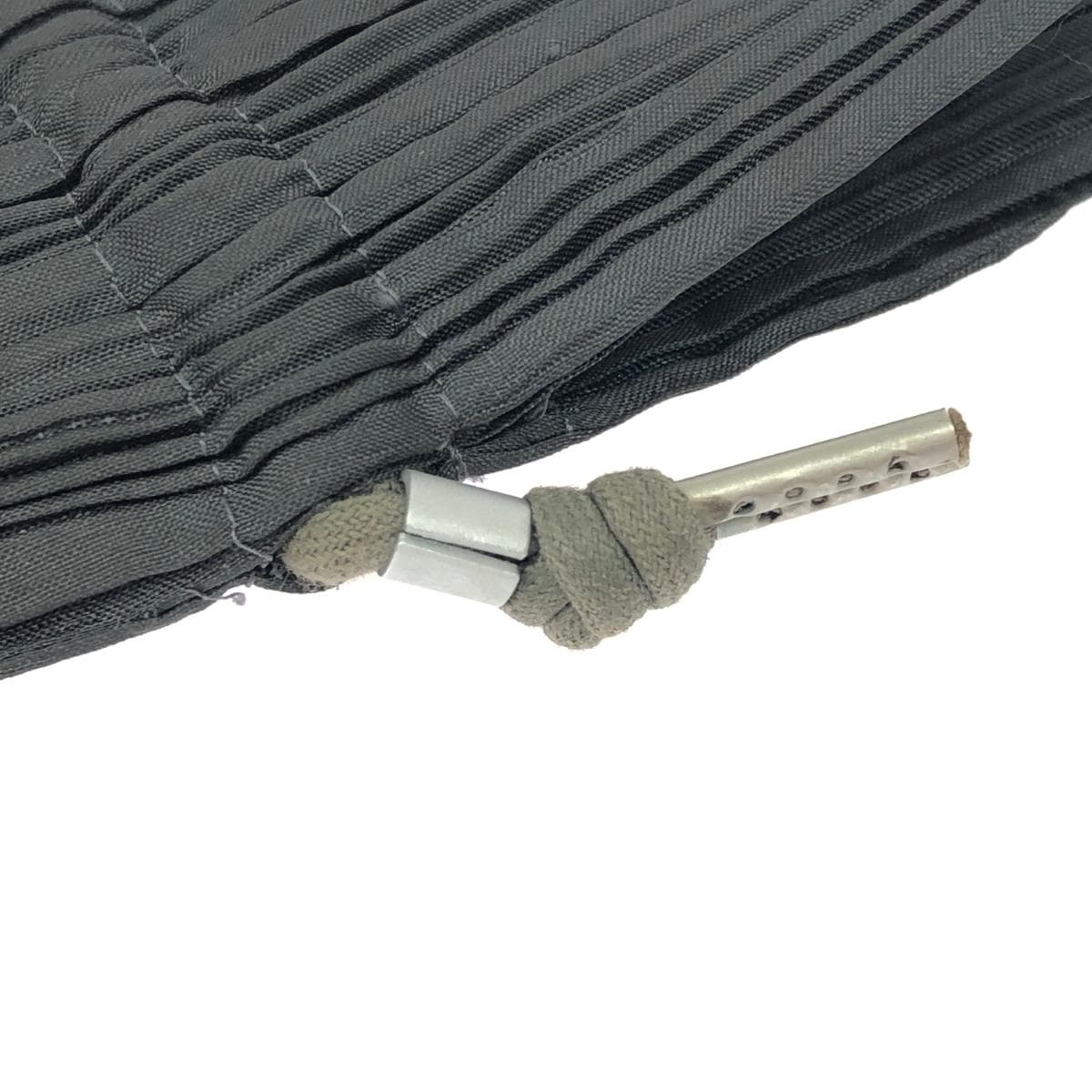 ISSEY MIYAKE Drawstring Bag Good Condition Pleats Gray Women's 5