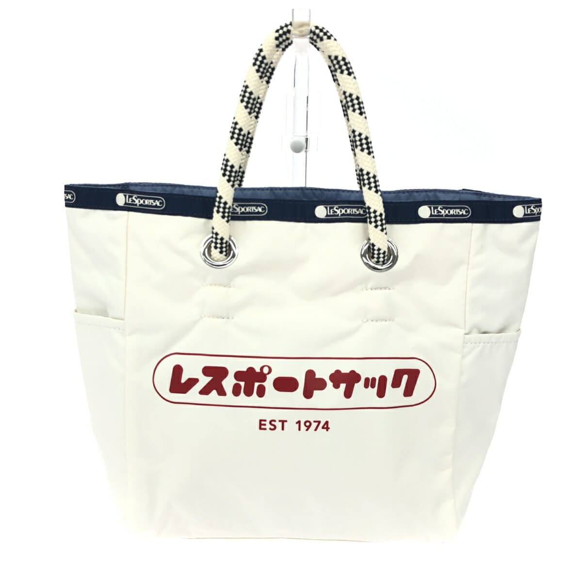 LeSportsac handbag in excellent condition, Katakana collection/reversible/MEDIUM, white, for women