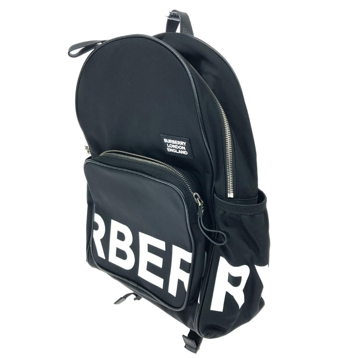 BURBERRY LONDON Backpack in excellent condition, logo print/nylon 8041235, black, unisex 3