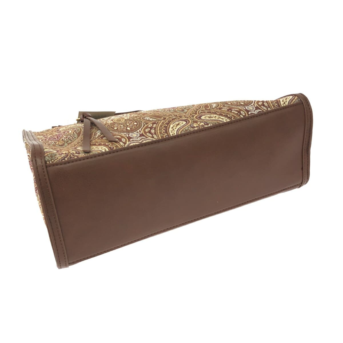 LOWELL 2WAY Tote Bag Like New Paisley/Jacquard Brown Ladies 4