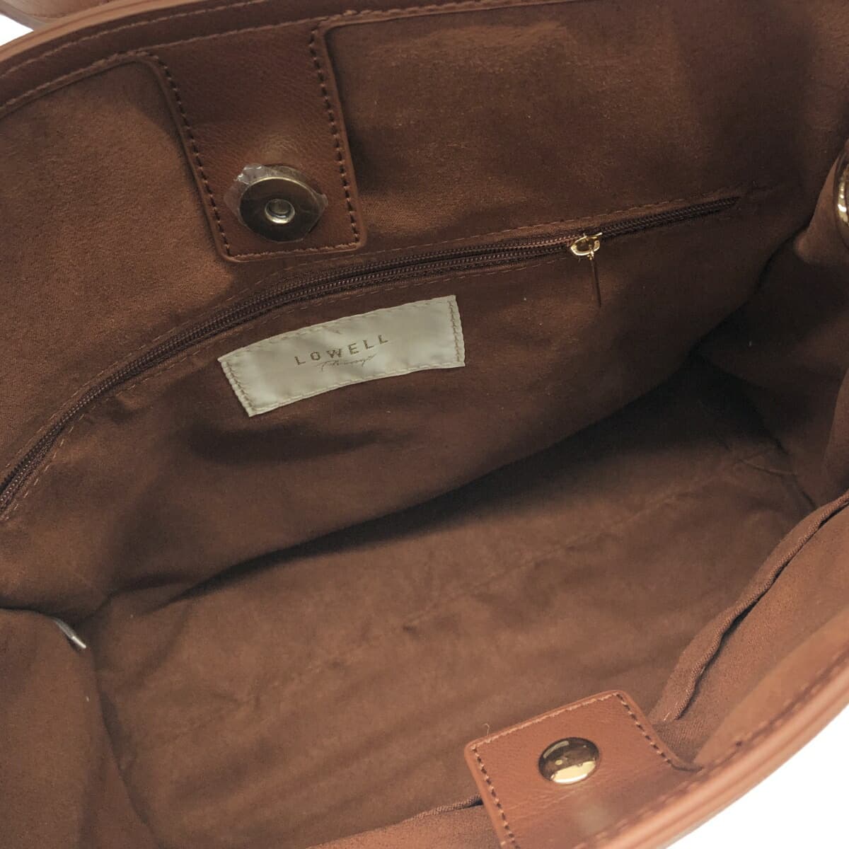 LOWELL 2WAY Tote Bag Like New Paisley/Jacquard Brown Ladies 6