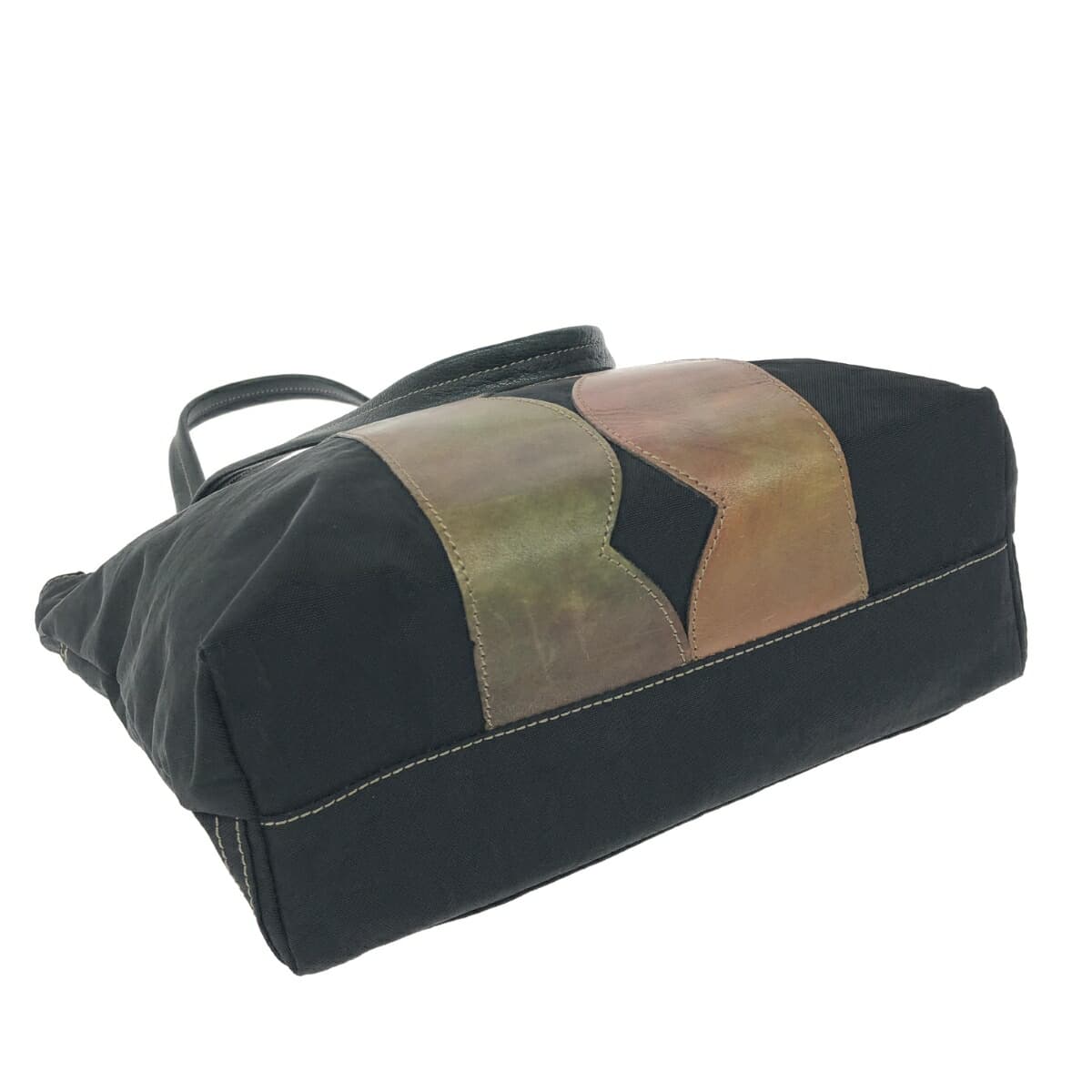 IBIZA Ibiza Tote Bag Nylon × Leather Black Women's 4