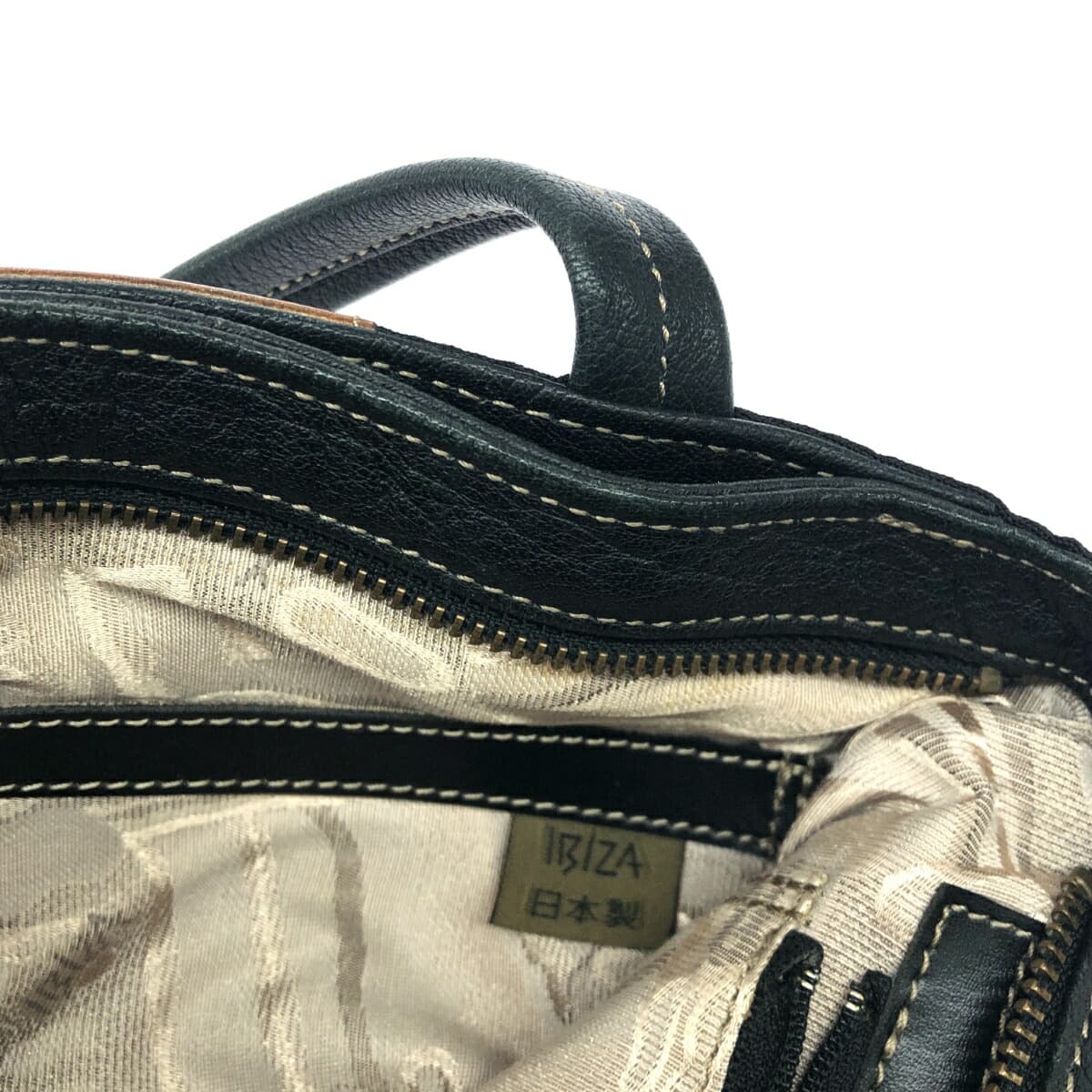 IBIZA Ibiza Tote Bag Nylon × Leather Black Women's 6