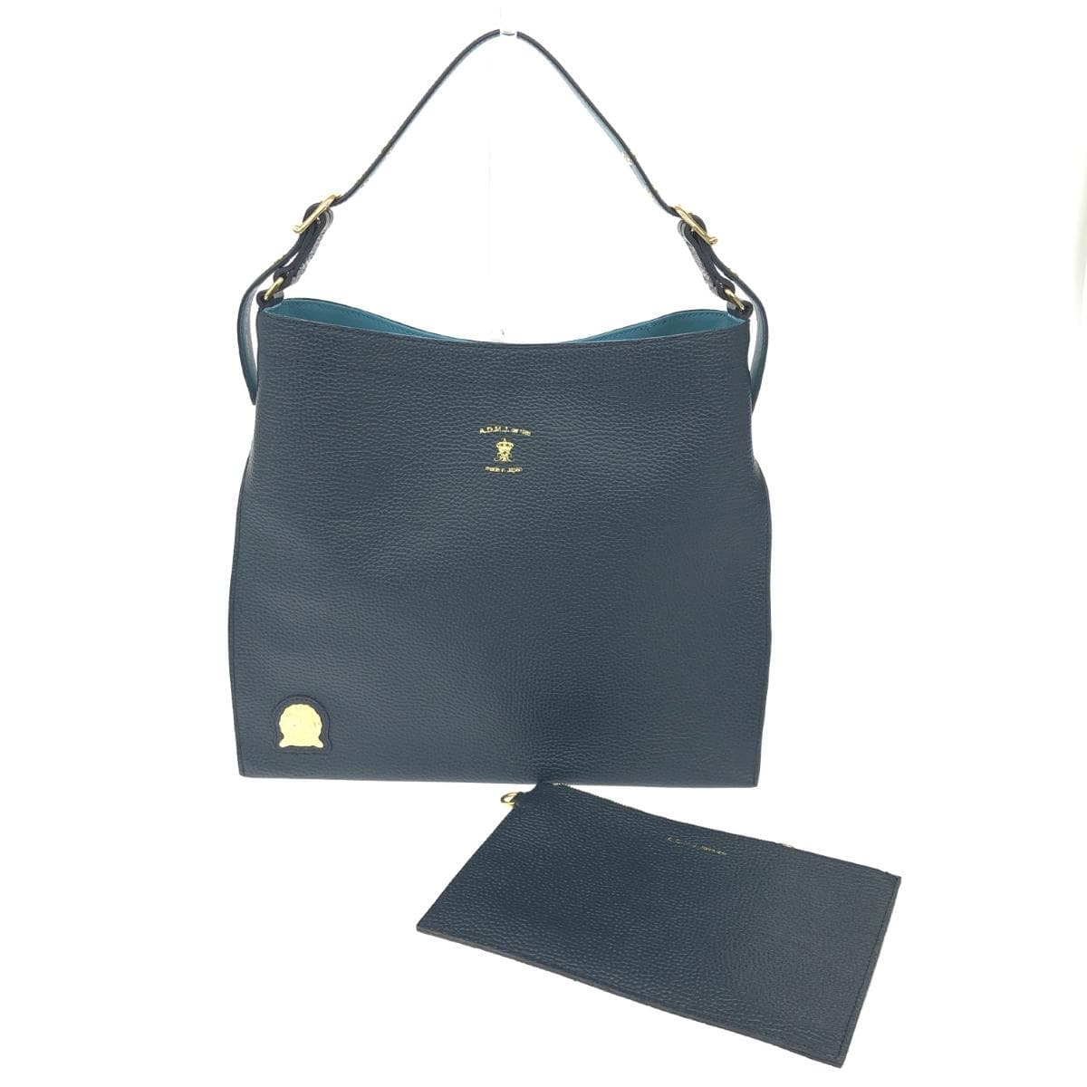 A.D.M.J (Accessoires De Mademoiselle) Accessoires De Mademoiselle Jap One Shoulder Bag Excellent Condition Leather Navy Women's