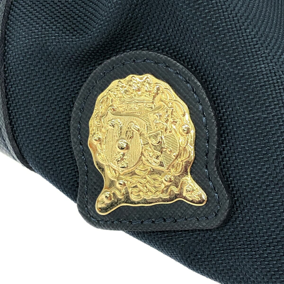 A.D.M.J (Accessoires De Mademoiselle) tote bag in good condition, nylon × leather, navy, for women 7