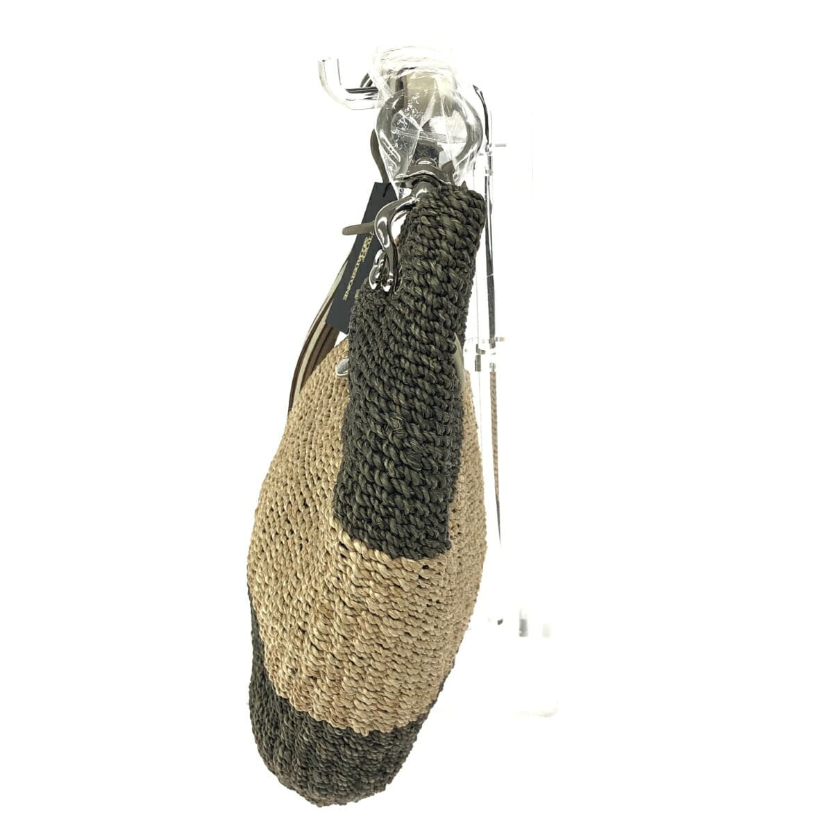 TOFF&LOADSTONE Basket Handbag Unused Item Abaca Hemp × Goat Leather Khaki/Beige Women's 2