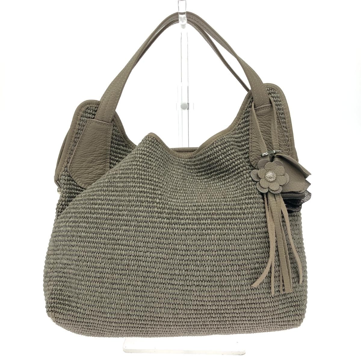 LANZETTI Tote Bag - Basket Bag - Greige for Women
