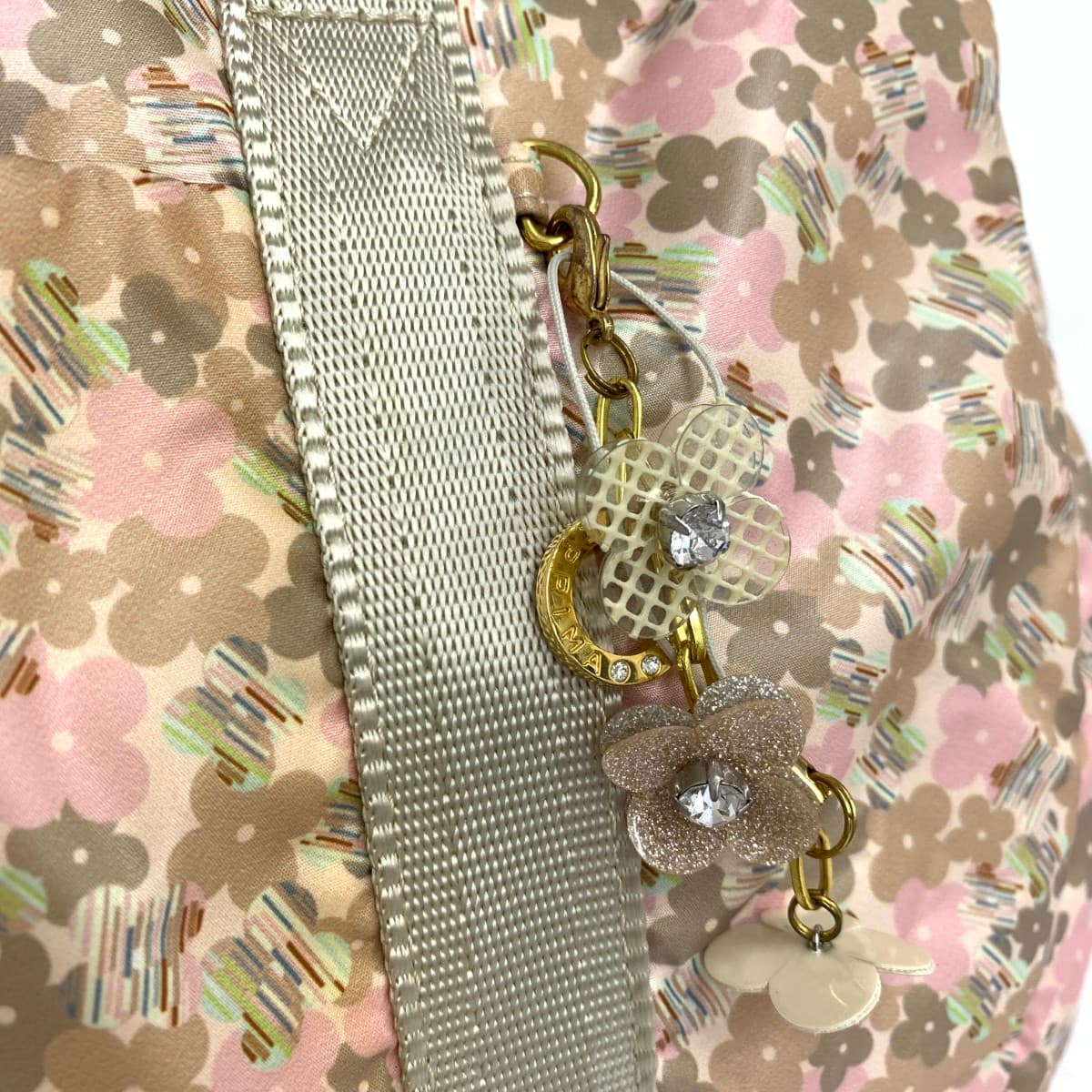 ANTEPRIMA MIST 2WAY Tote Bag Flower Nylon Beige Ladies 8