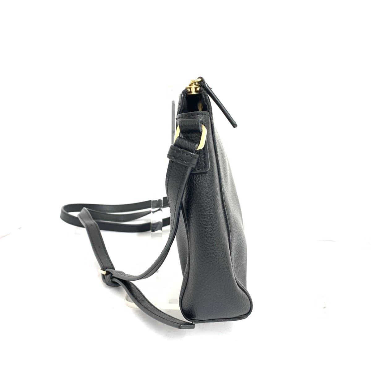 agnes b. Agnes B Mini Shoulder Bag Logo Leather Black Women's 2