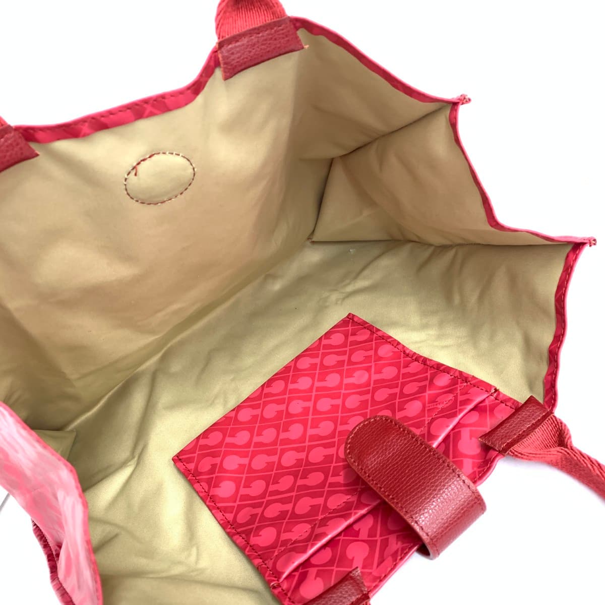 GHERARDINI Foldable Tote Bag Soft Nylon Red Ladies 6