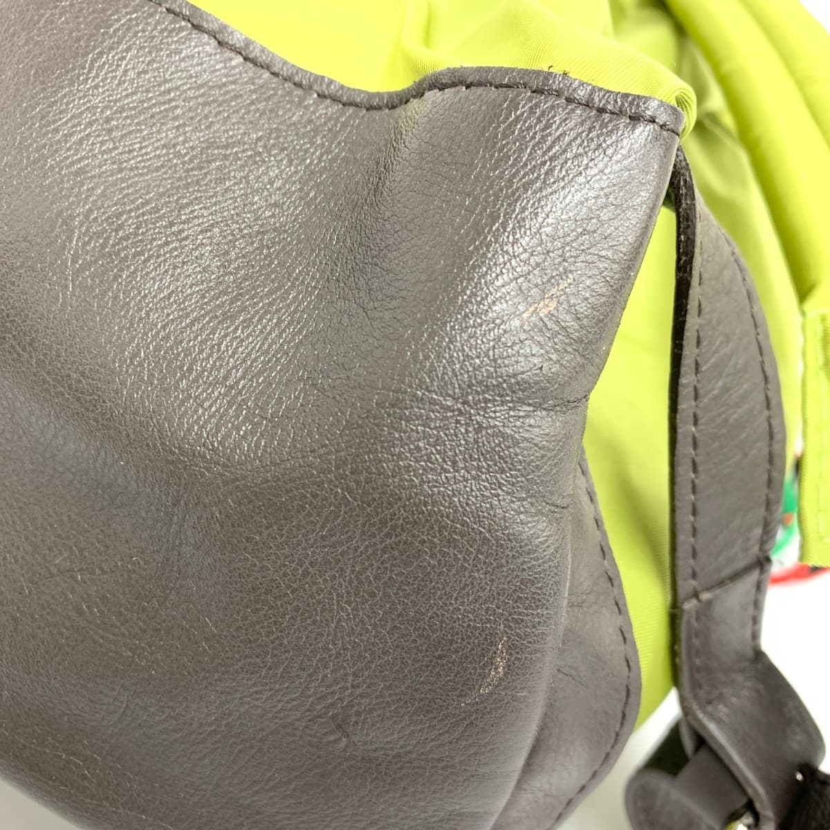 Orobianco backpack in good condition, nylon, light green, unisex 9