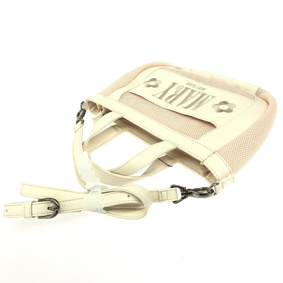 MARY QUANT Mesh 2WAY Bag, Unused, PVC 225-812005-031-0, Beige, Ladies 5
