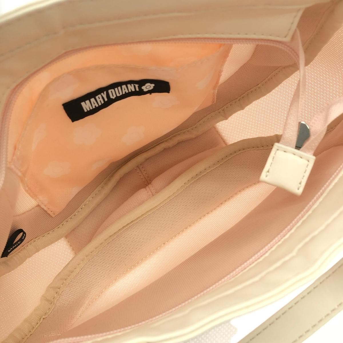 MARY QUANT Mesh 2WAY Bag, Unused, PVC 225-812005-031-0, Beige, Ladies 6