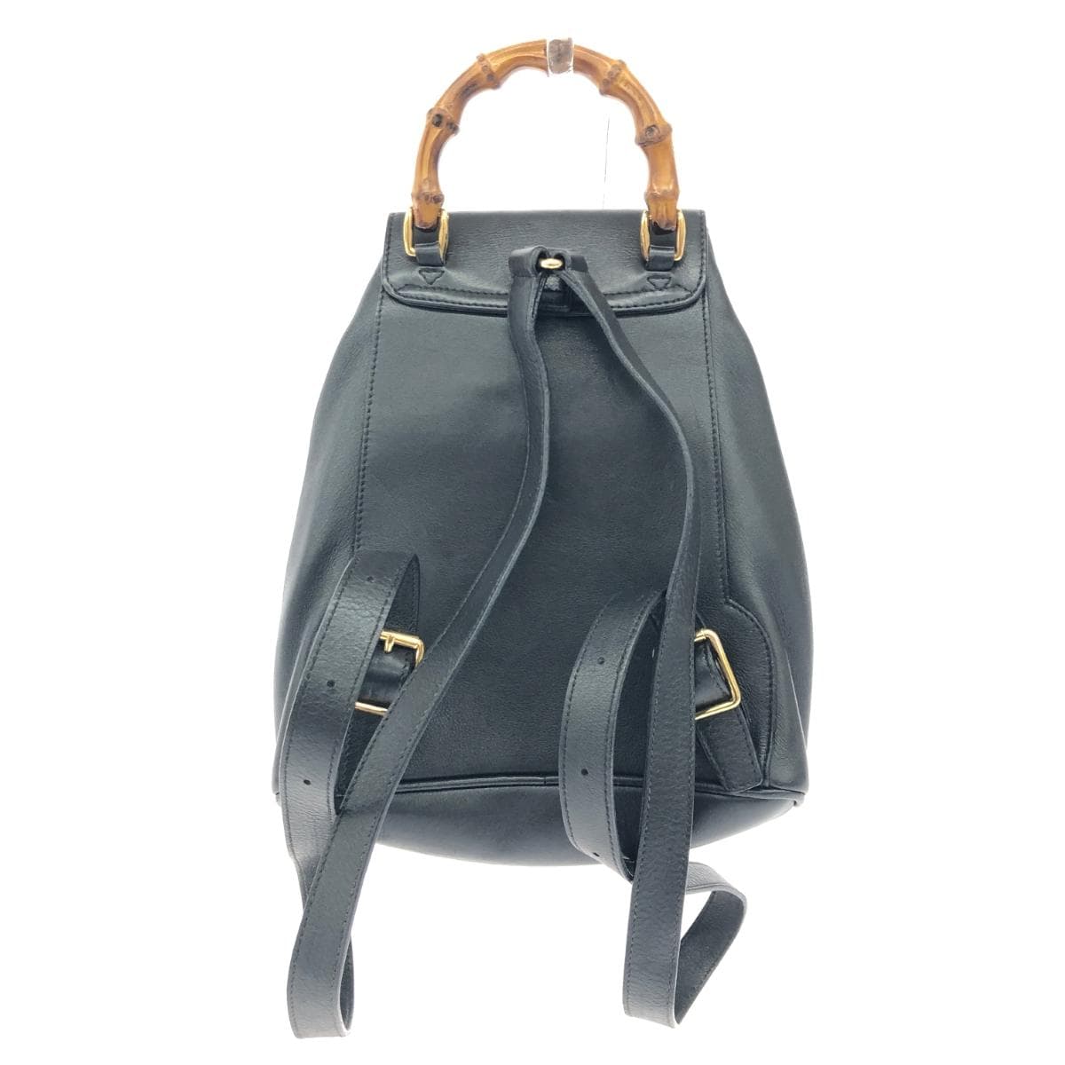GUCCI Old Gucci / Mini Backpack in good condition, Bamboo / Turn Lock / Leather / Black 003 1705 0030 6