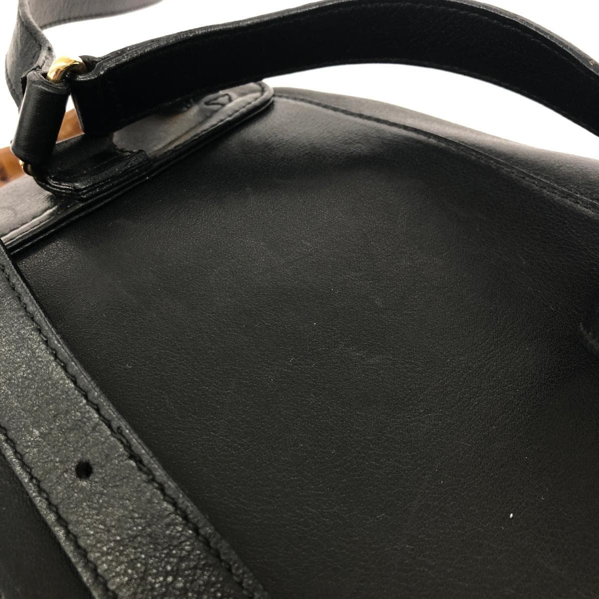 GUCCI Old Gucci / Mini Backpack in good condition, Bamboo / Turn Lock / Leather / Black 003 1705 0030 7