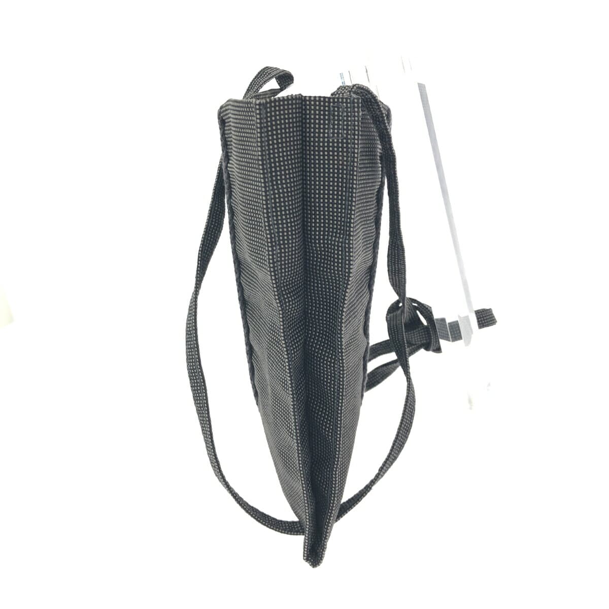 HERMES Hermes Eel Line Pochette Good Condition Canvas/Gray Unisex 2