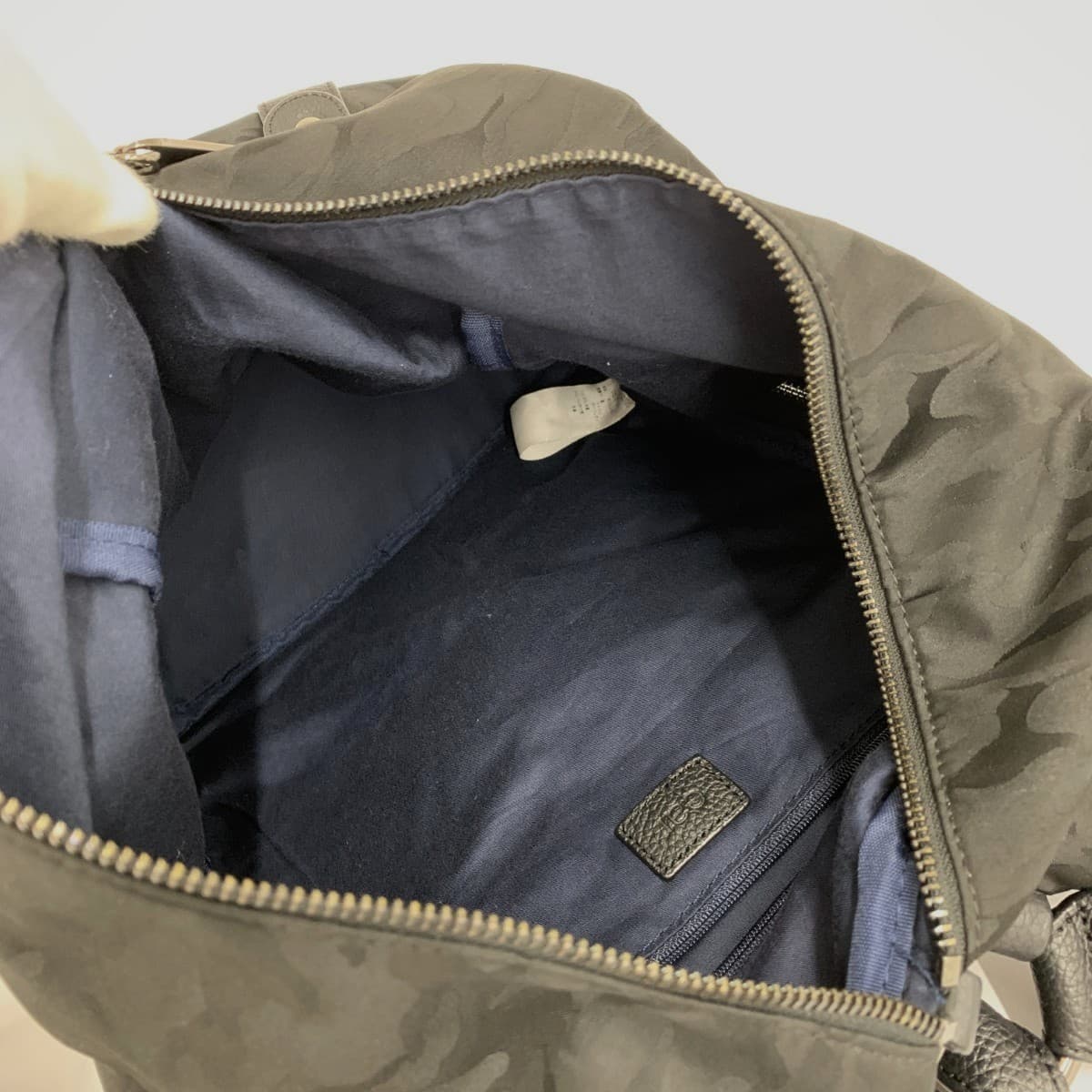 Papillonner Multiway Backpack Knit Stamp Camouflage Nylon Black Ladies 6