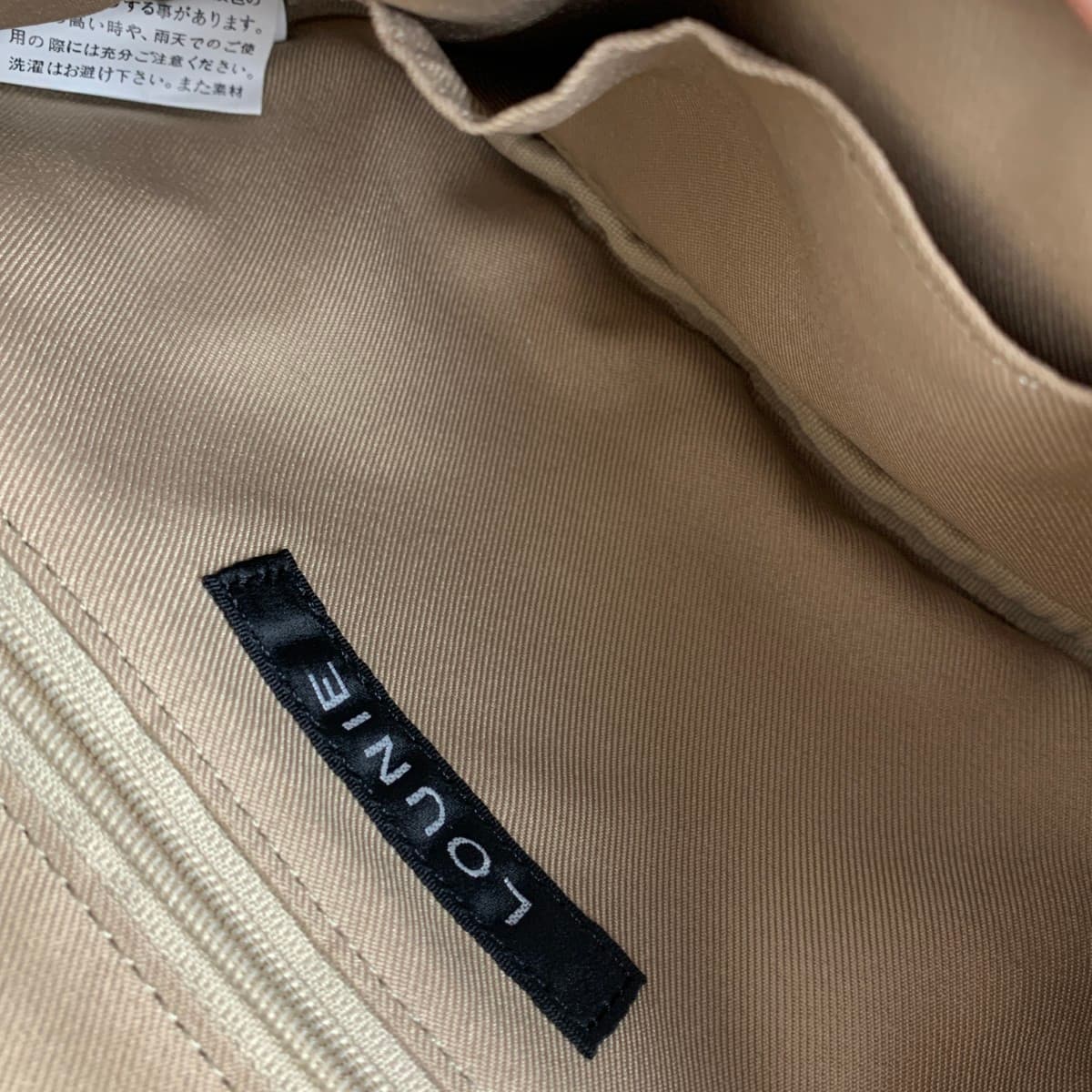 LOUNIE Body Bag, Unused Item, PVC × Fake Fur, Beige, Women's 4