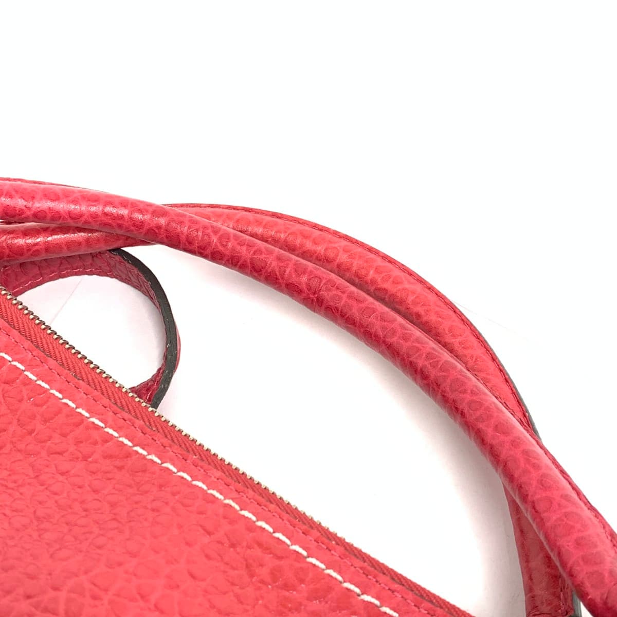 PELLE BORSA 2WAY Shoulder Bag Good Condition Leather Pink Women's 5