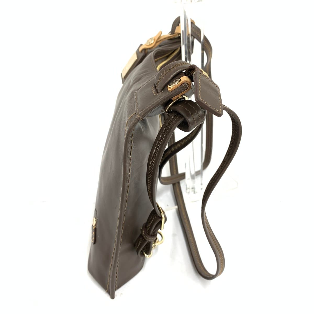 PELLE BORSA Pelleborsa Multiway Backpack Leather Brown Women's 2