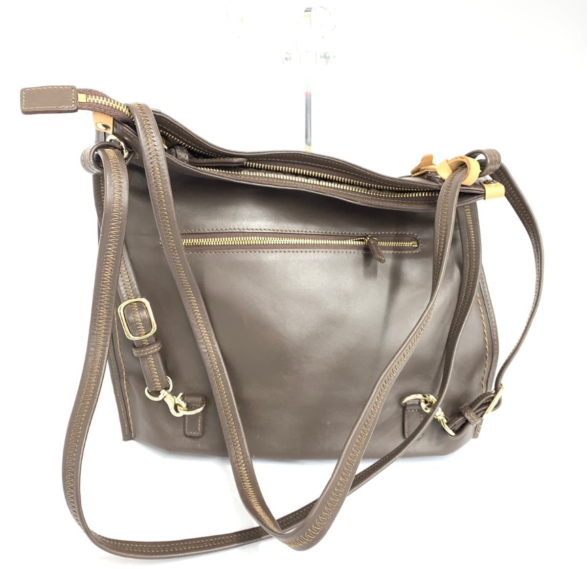 PELLE BORSA Pelleborsa Multiway Backpack Leather Brown Women's 5