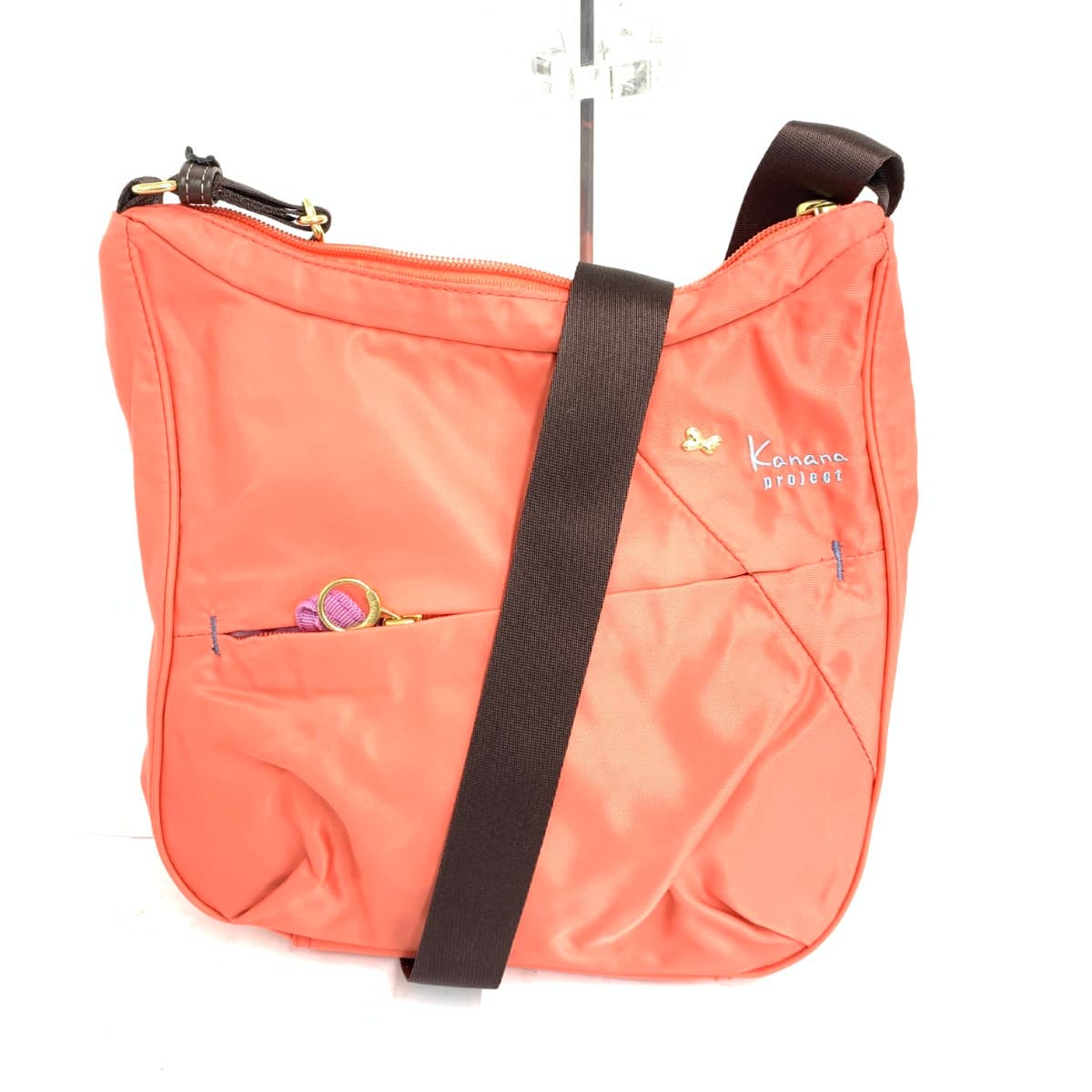 Kanana Project Shoulder Bag Good Condition Nylon 26681 Orange Women's