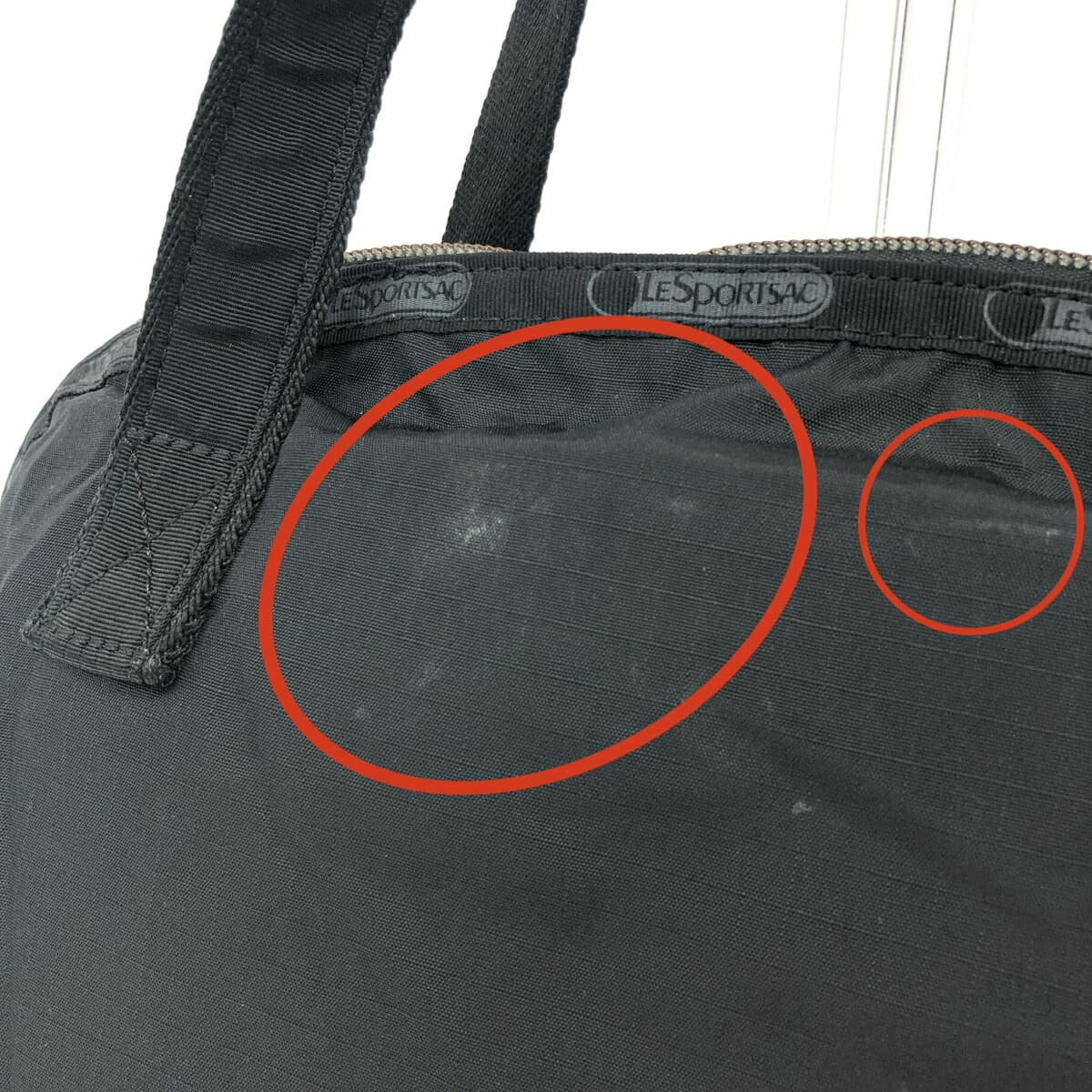 LeSportsac Tote Bag in Good Condition, Constellation Pattern Embroidery/Swarovski/Nylon, Black, Women's 8