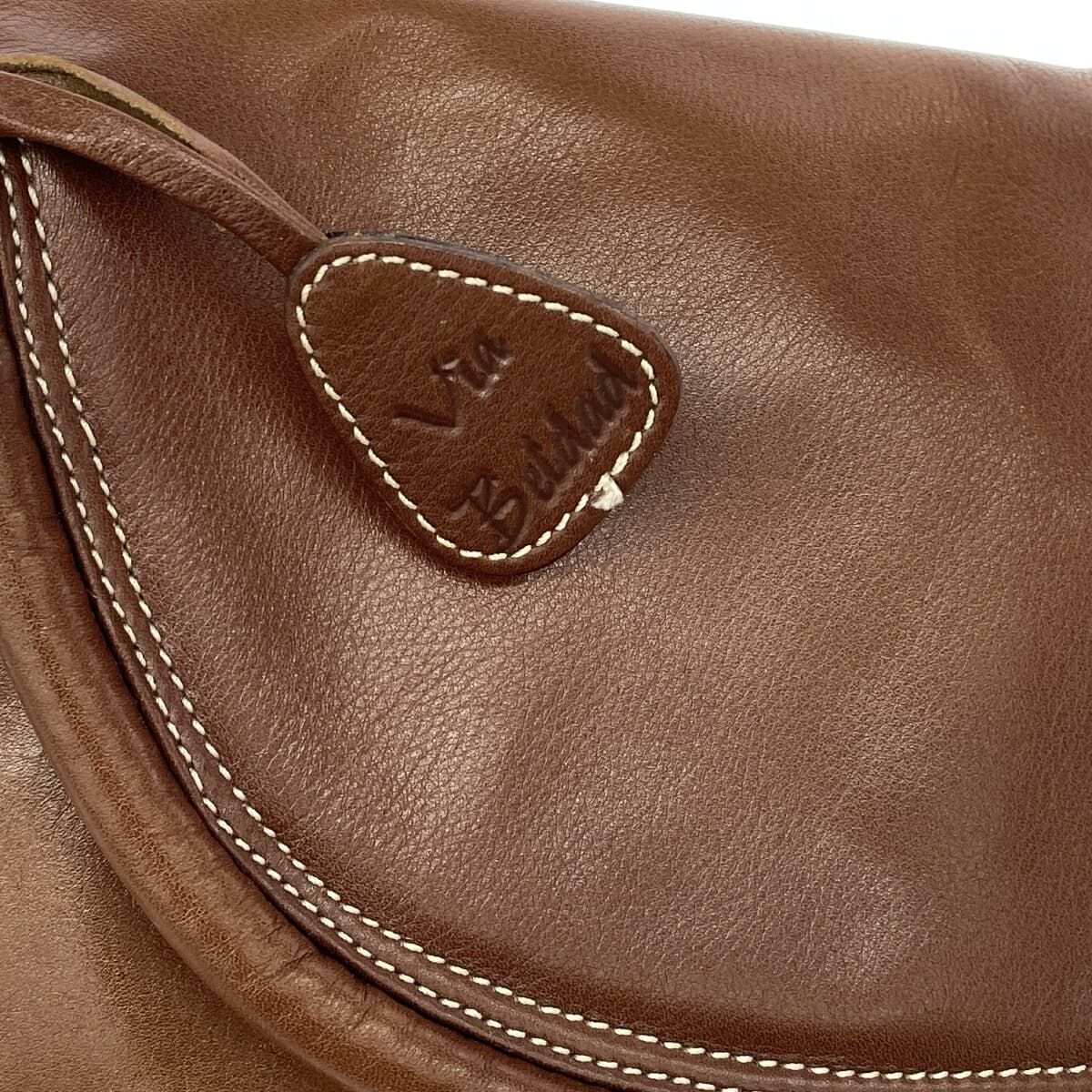 Via Beldad Hasegawa Deca Clutch Bag Made in Spain / Leather Brown Women's 6